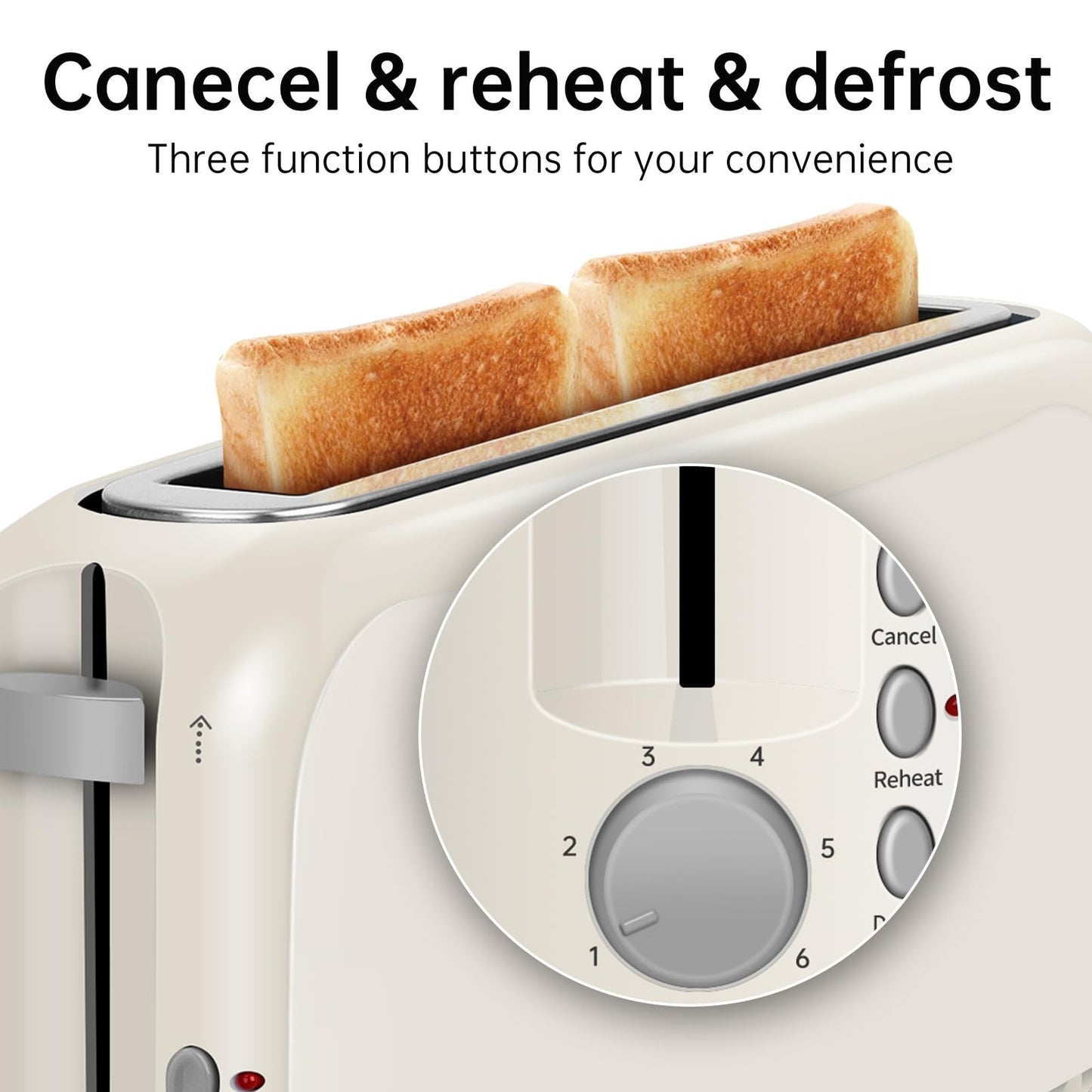 2-Slice Slim Toaster with Long Slot for Bagels & Artisan Bread, 6 Shade Settings5