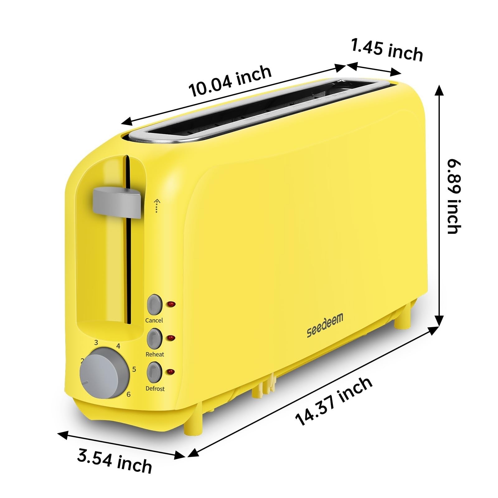 2-Slice Slim Toaster with Long Slot for Bagels & Artisan Bread, 6 Shade Settings2