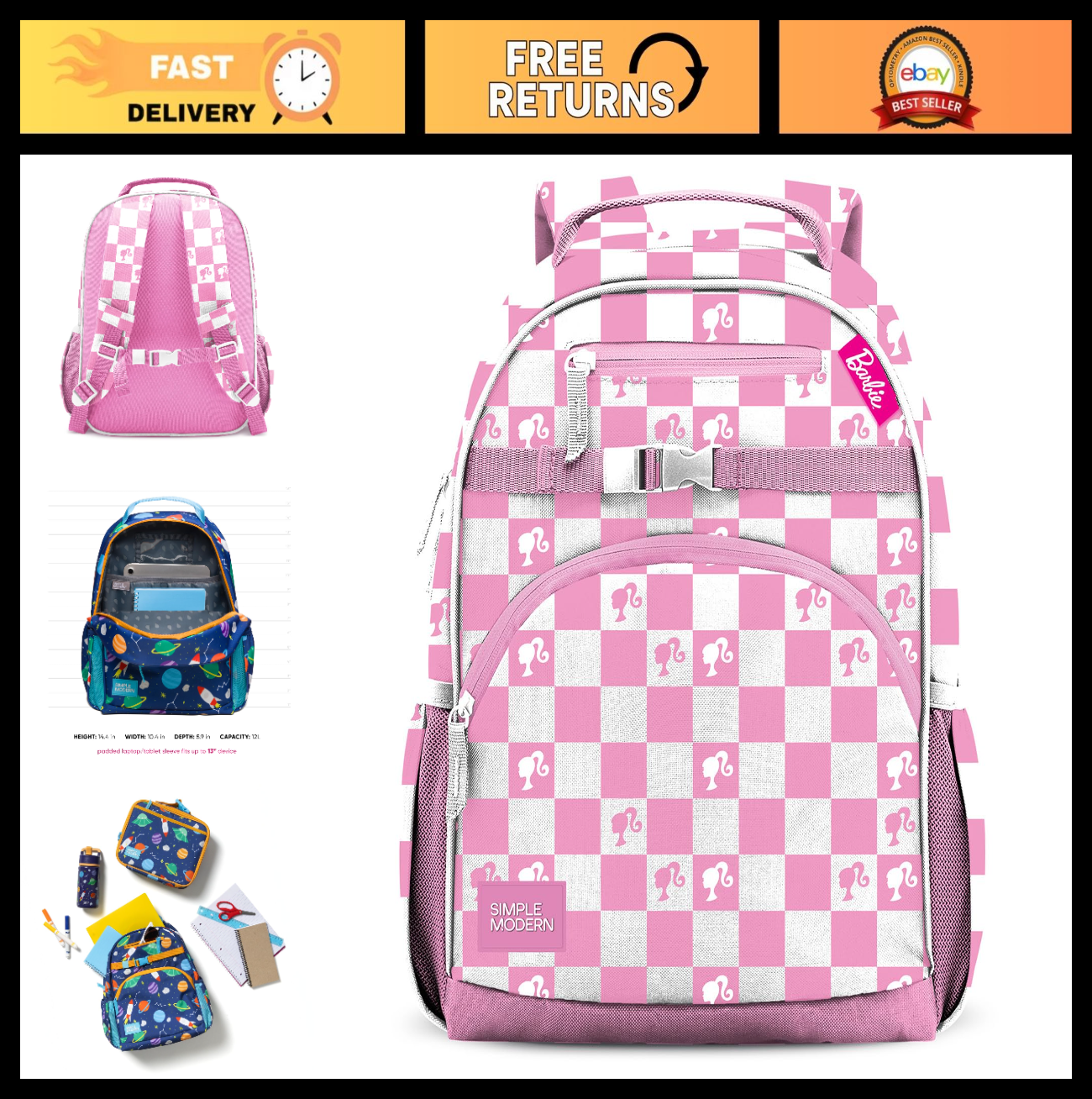 Stylish Kids Backpack for School, Girls & Boys   12L Capacity, Durable & Lightwe0