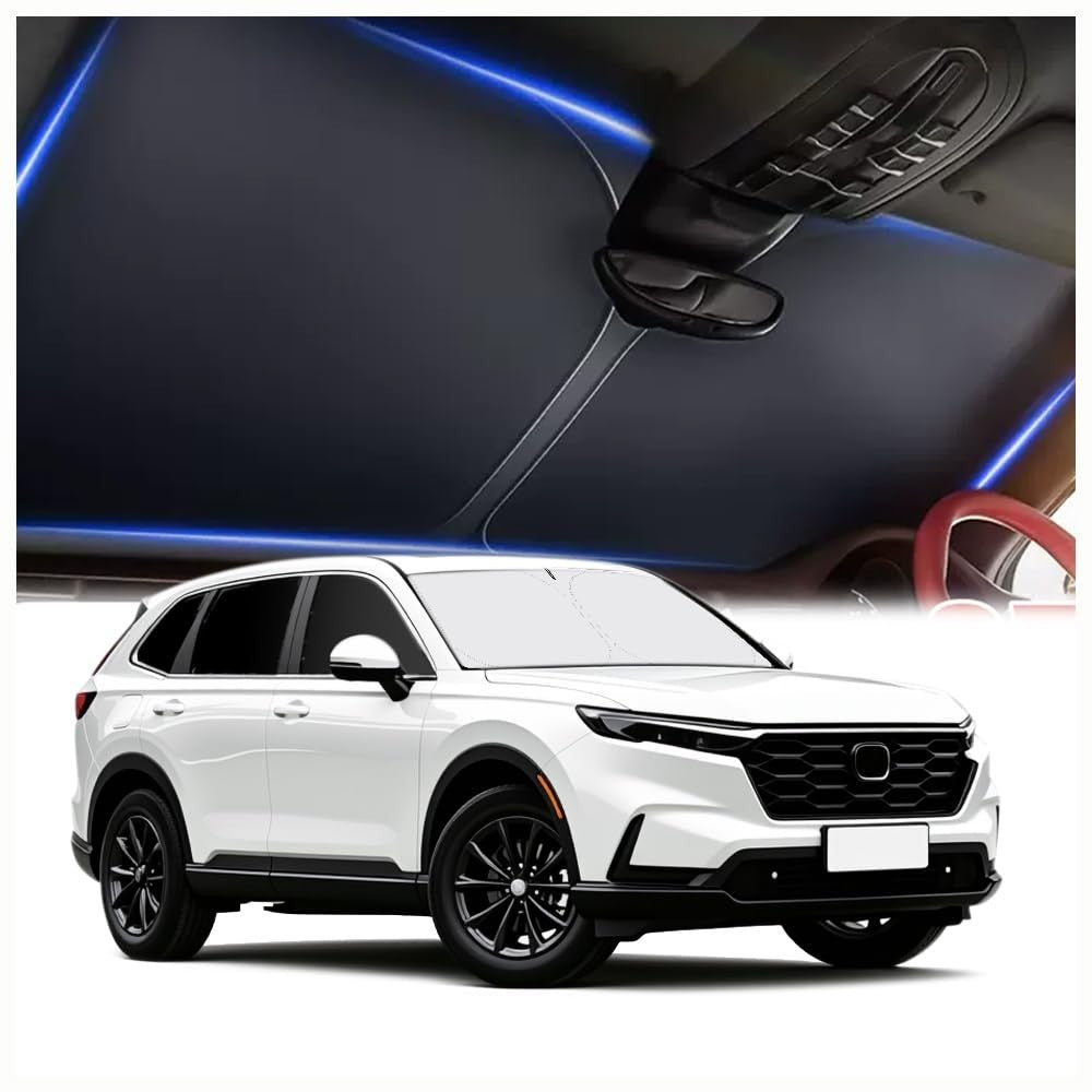 Car Windshield Sun Shade for Honda CRV 2023-2026 - Foldable Oxford Cloth Heat Bl1