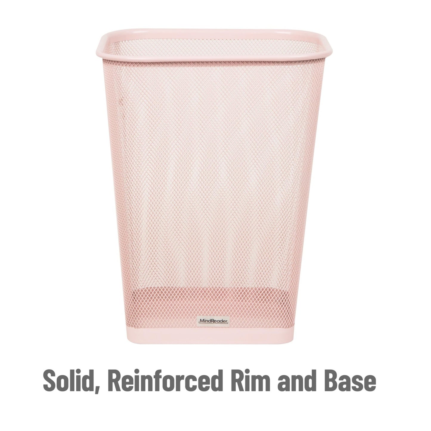 Pink Mesh Trash Can Set of 2, 5 Gallon, Stylish Waste Bins for Home Office3