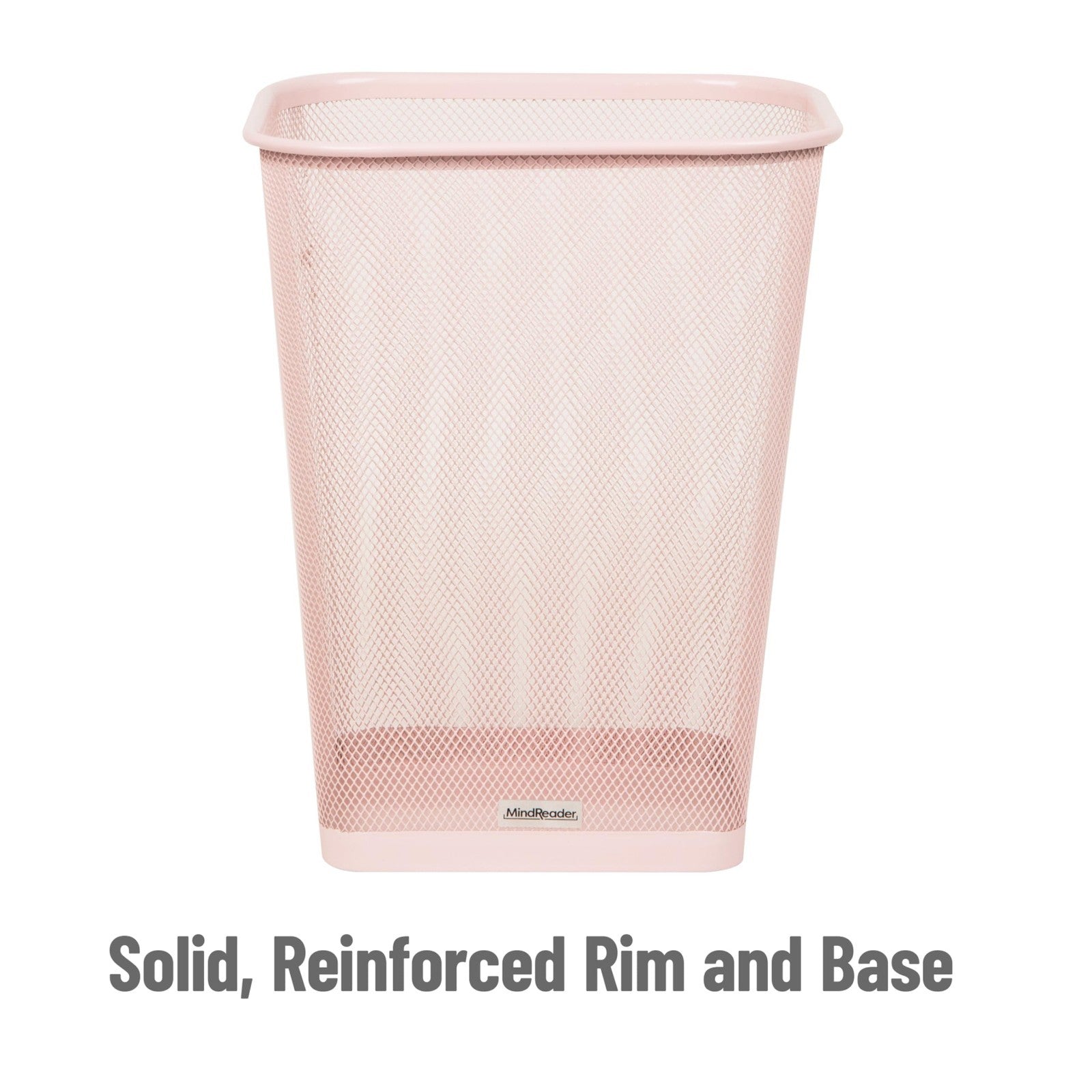 Pink Mesh Trash Can Set of 2, 5 Gallon, Stylish Waste Bins for Home Office3