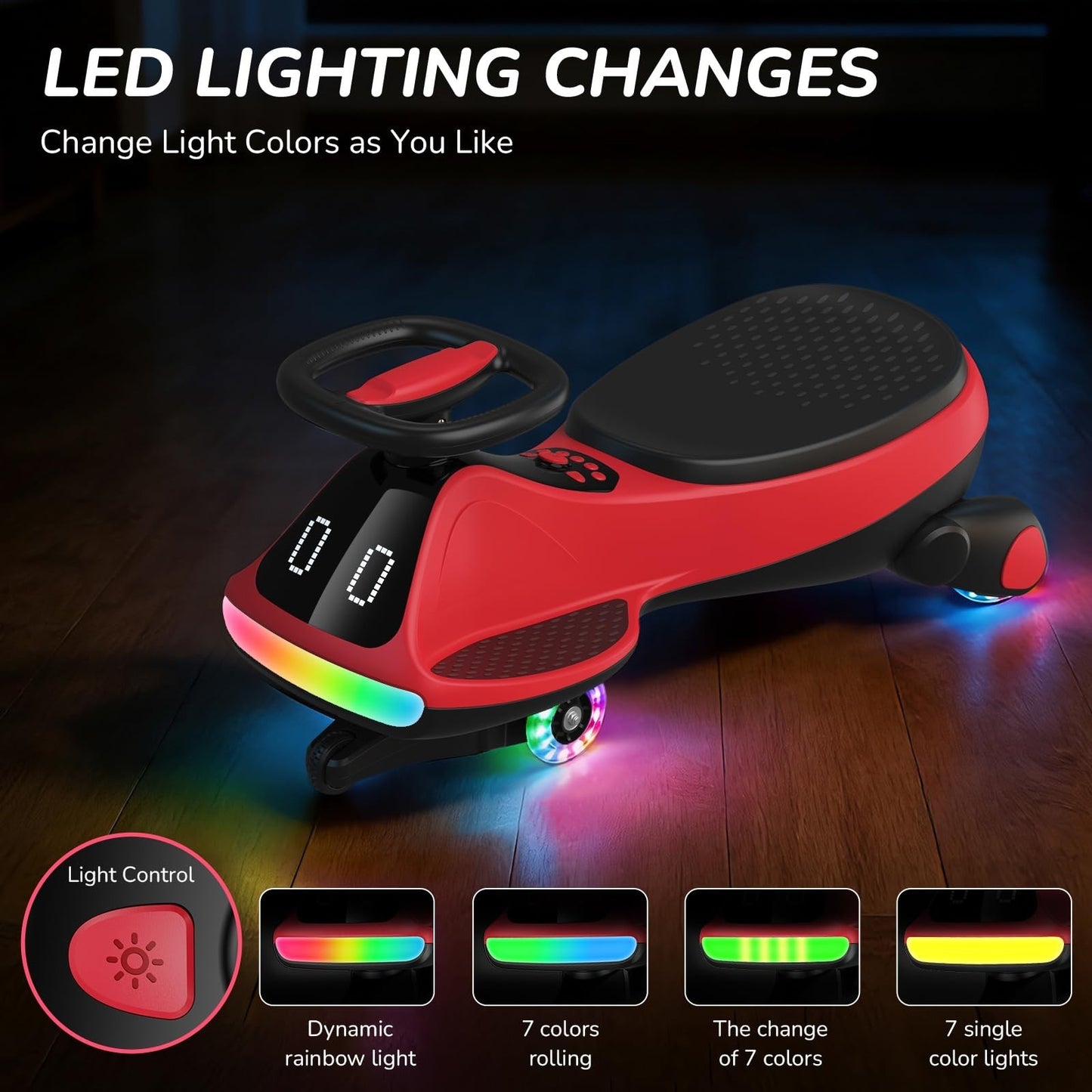 12V Electric Wiggle Car for Kids - Fun Ride-On Toy, Birthday Gift for Ages 3+6