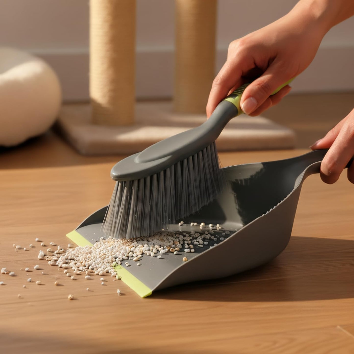 Dustpan and Brush Set - Handheld Broom for Kitchen, Floors, Tables, Pet Cages8
