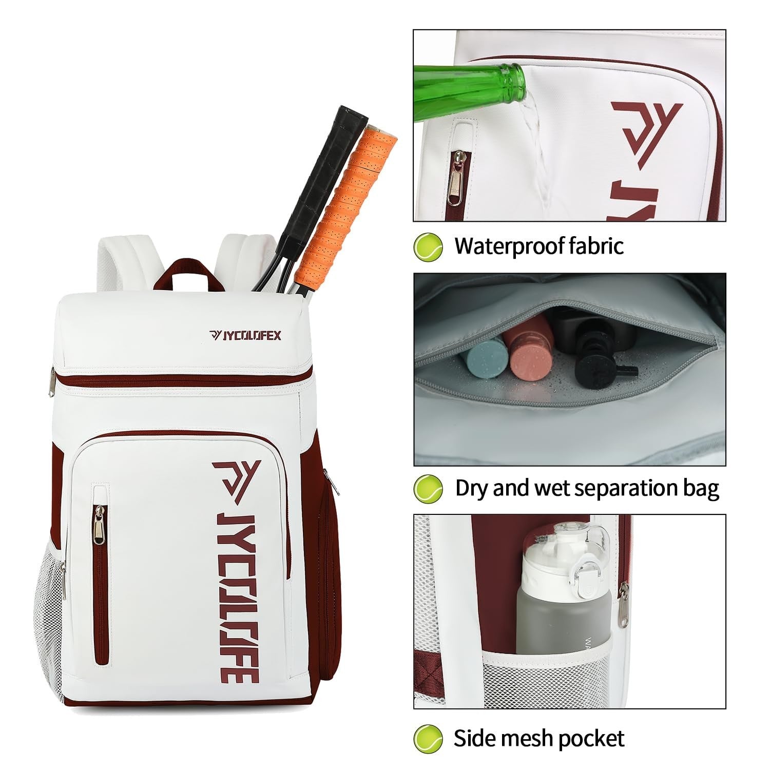 Waterproof Gym Duffel Backpack with Shoe Compartment, 4 Carry Methods, Sports &8