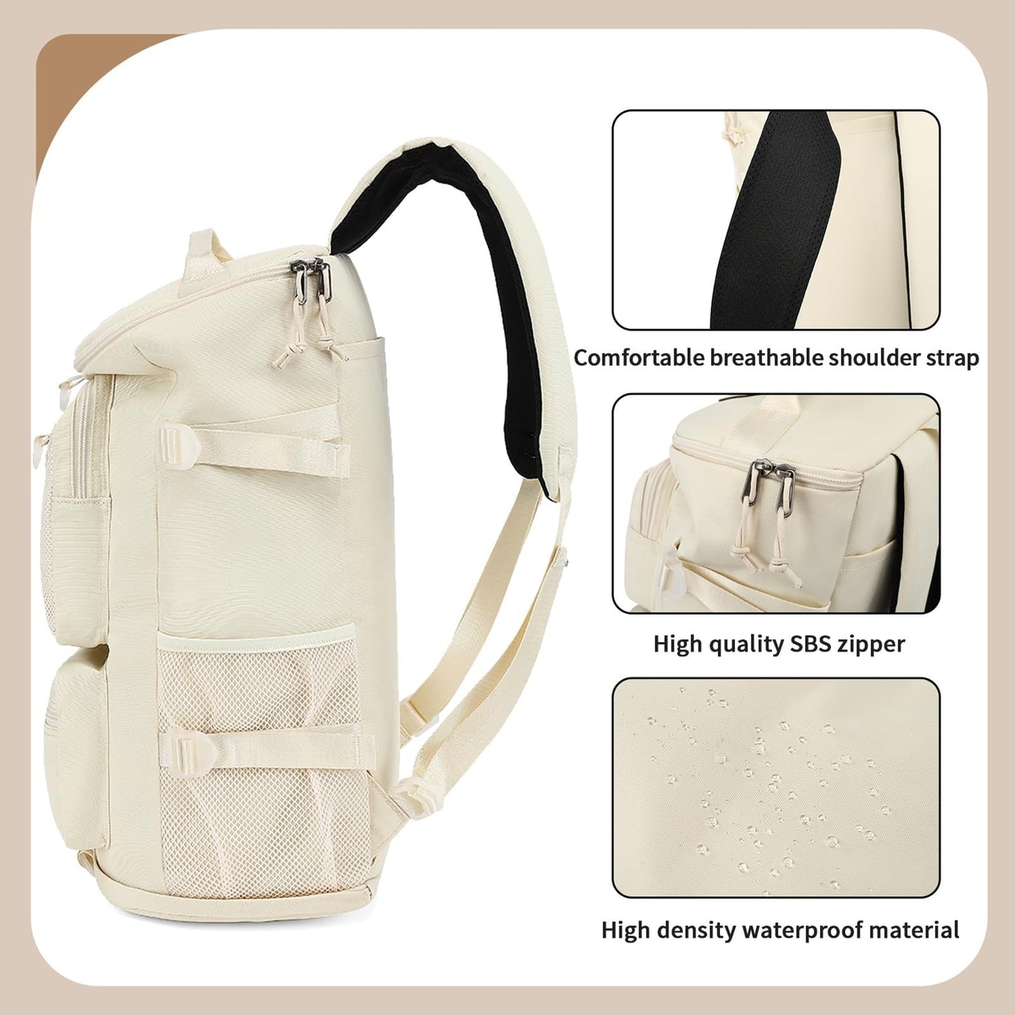Waterproof Gym Duffel Backpack with Shoe Compartment, 4 Carry Methods, Sports &8