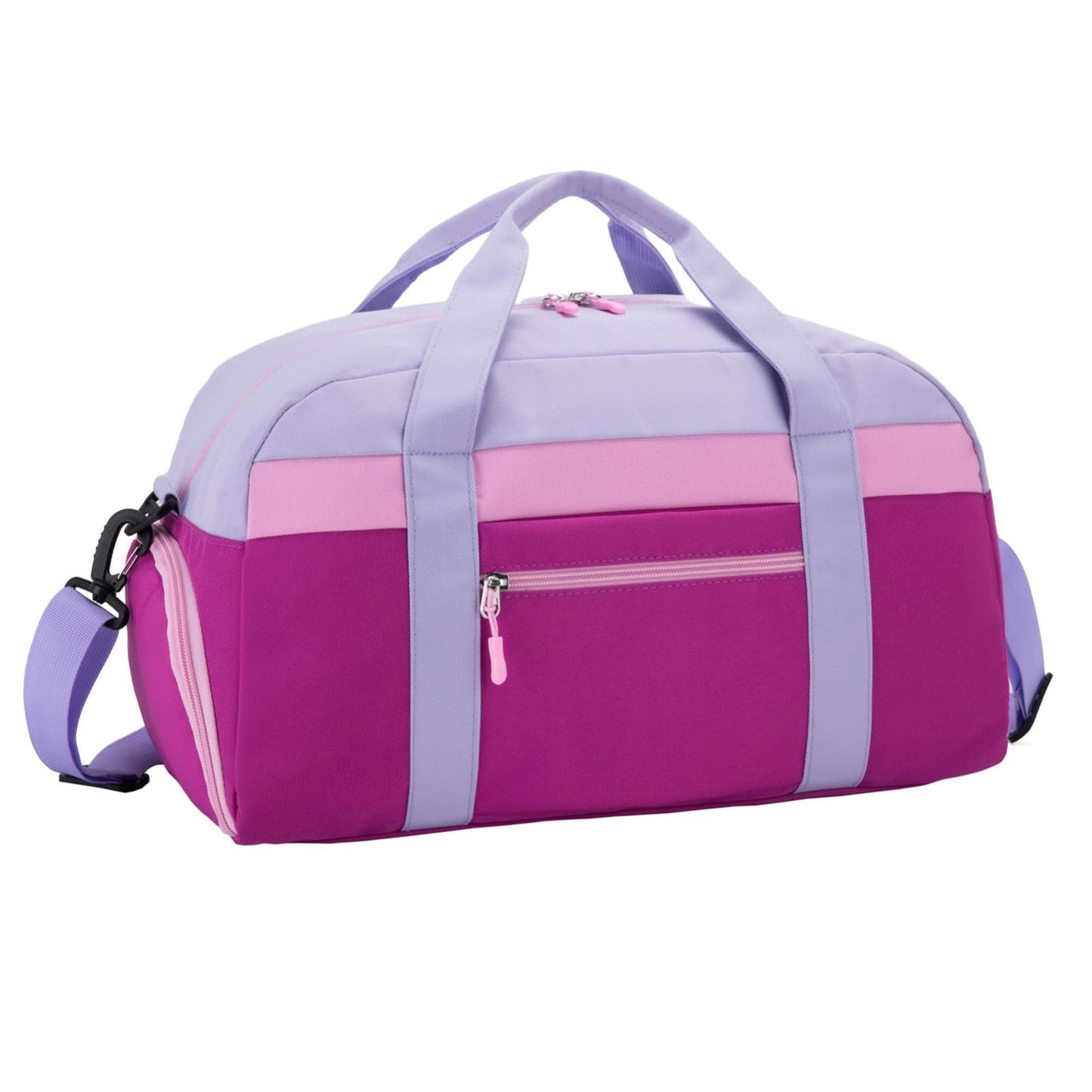Kids 18" Purple Duffle Bag for Boys & Girls - Perfect for Weekend, Sports & Trav1