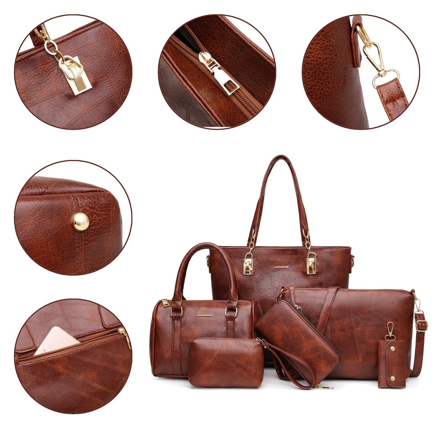 Stylish Designer Handbags for Women - Satchel Shoulder Tote Top Handle Purse5