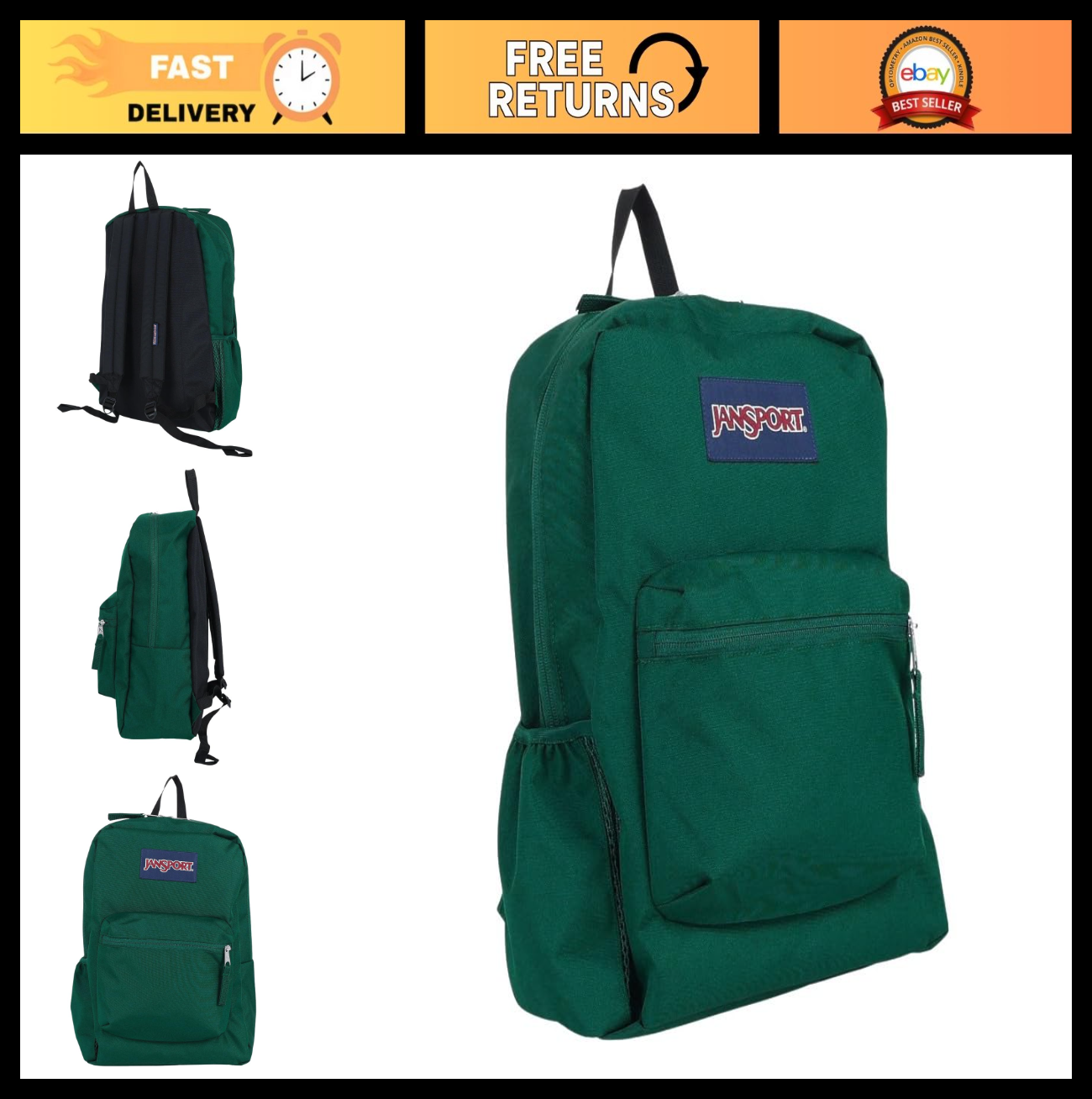 Versatile 17" Backpack   Spacious Main Compartment, Front Pocket, Deep Juniper C0