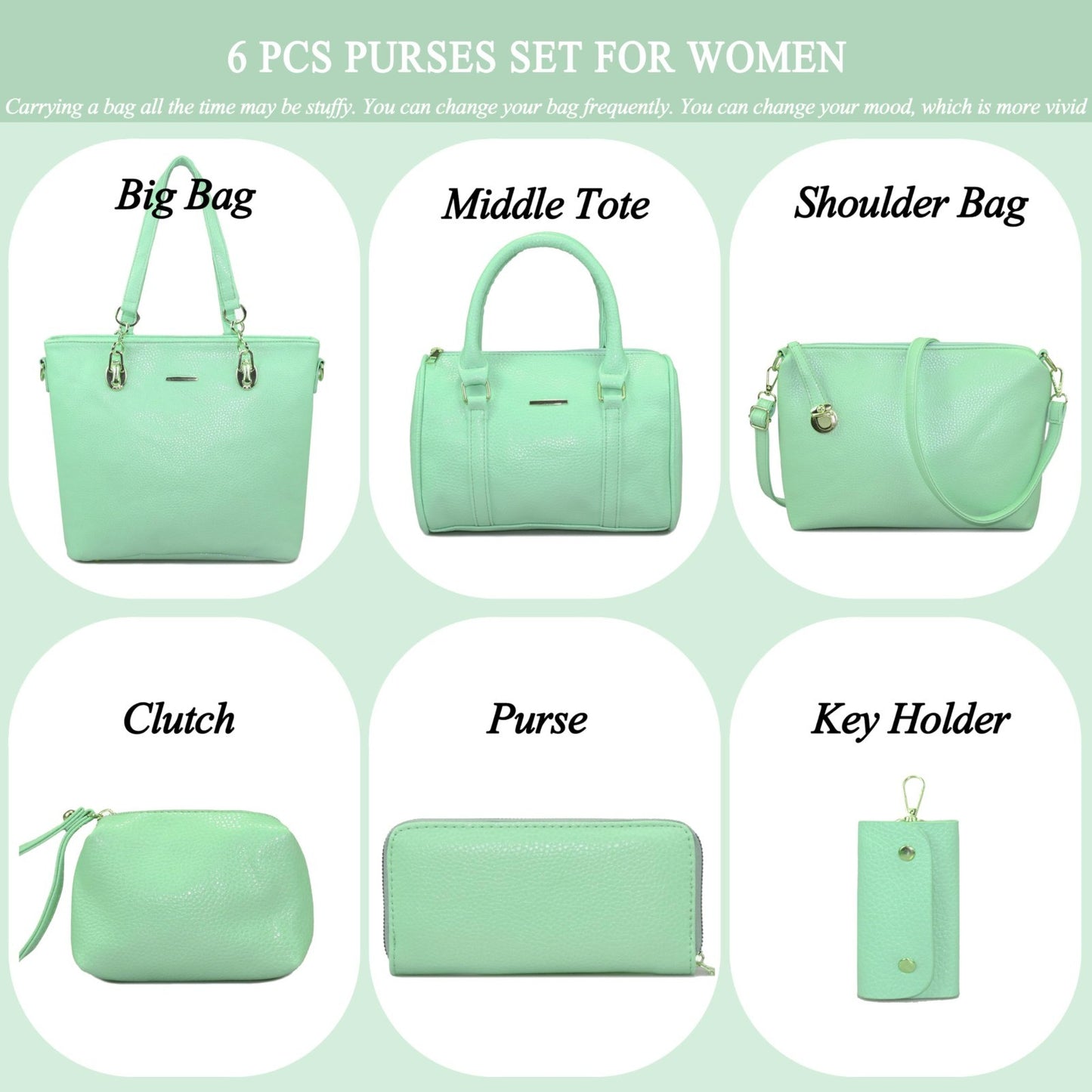 Stylish Designer Purses for Women - Satchel Shoulder Tote Handbag, Top Handle3