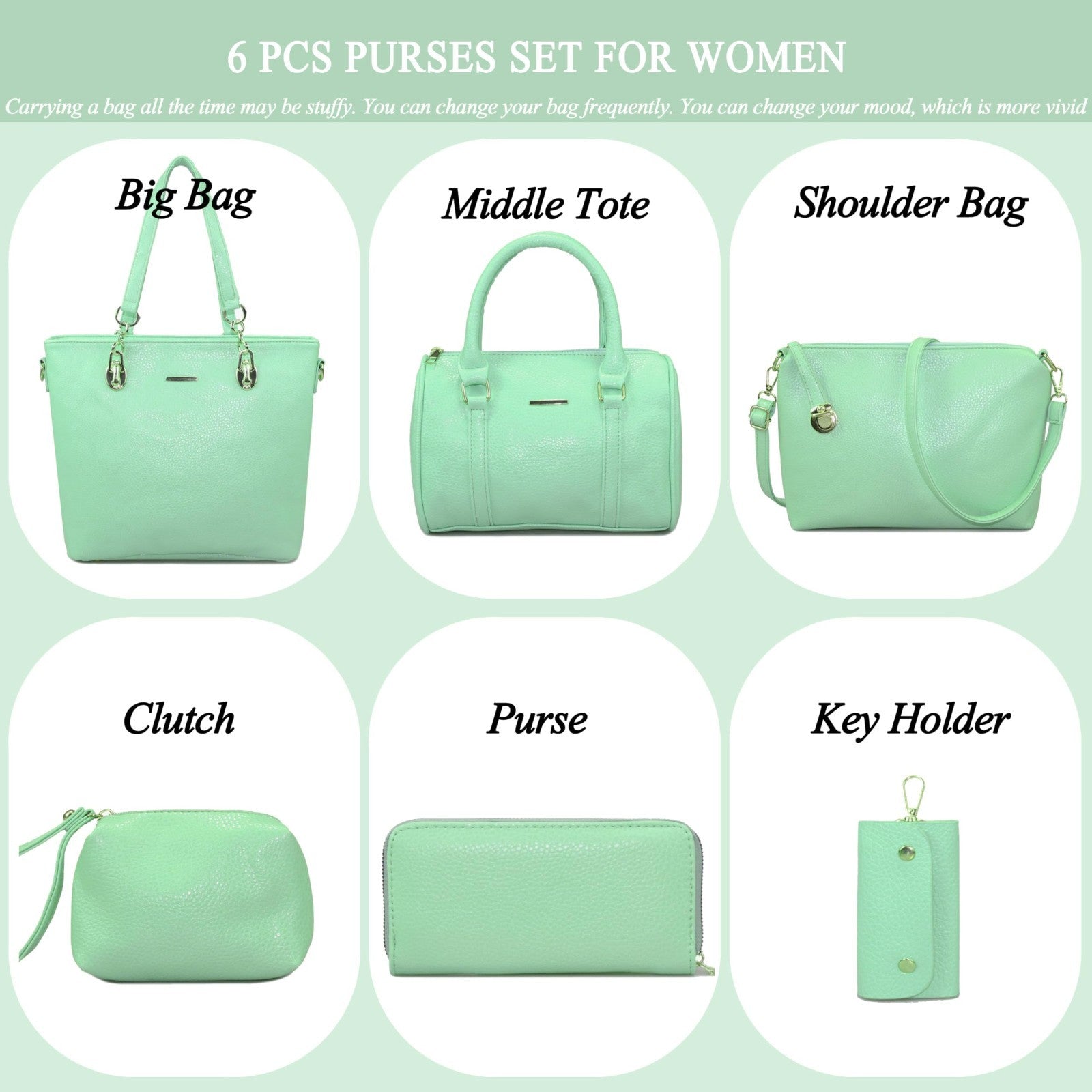 Stylish Designer Purses for Women - Satchel Shoulder Tote Handbag, Top Handle3