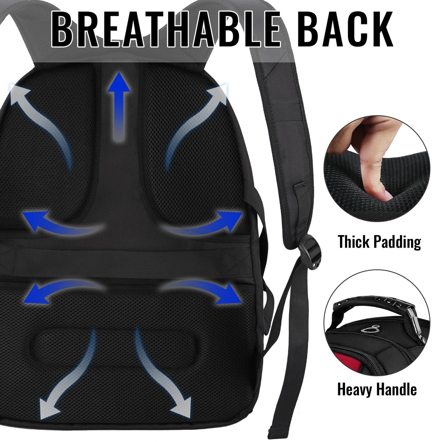 Large Laptop Backpack for Women, Heavy Duty Travel Bag, Stylish & Durable Design3