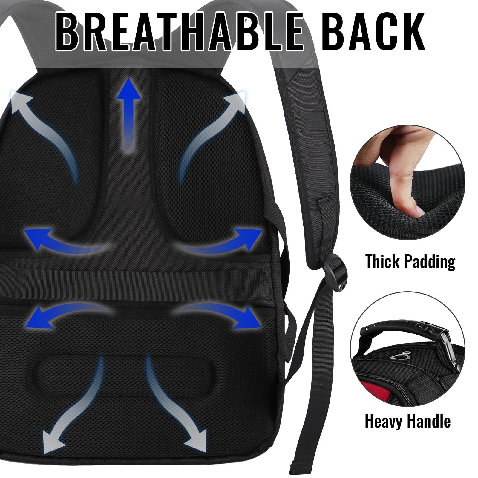 Large Laptop Backpack for Women, Heavy Duty Travel Bag, Stylish & Durable Design3