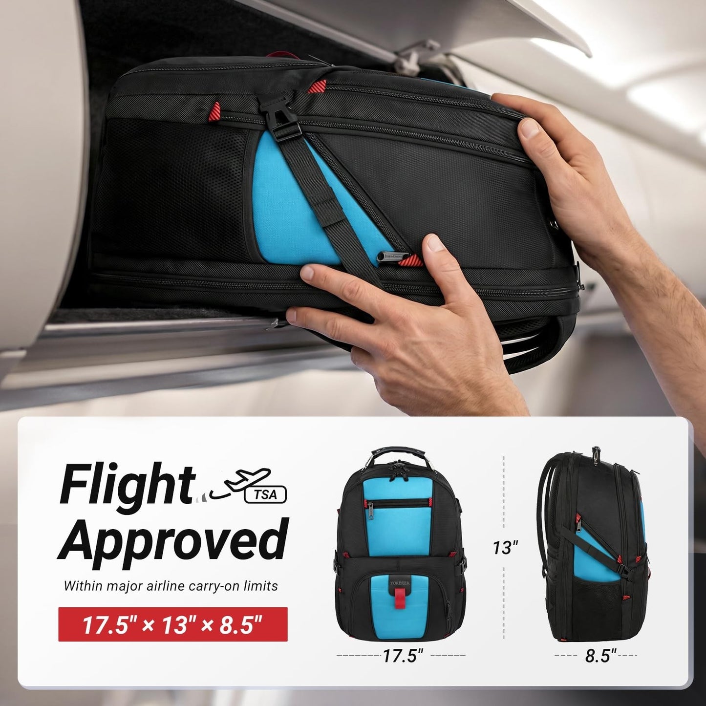 Large Heavy Duty Laptop Backpack for Men, Travel Bag with Multiple Pockets3