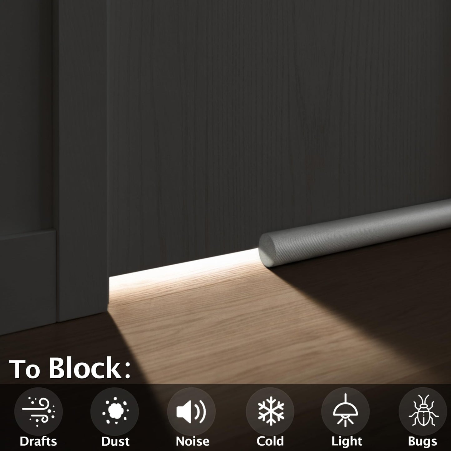 Under Door Draft Stopper   Cold Air Blocker, Adjustable 30" 36" Gap Filler Seal3