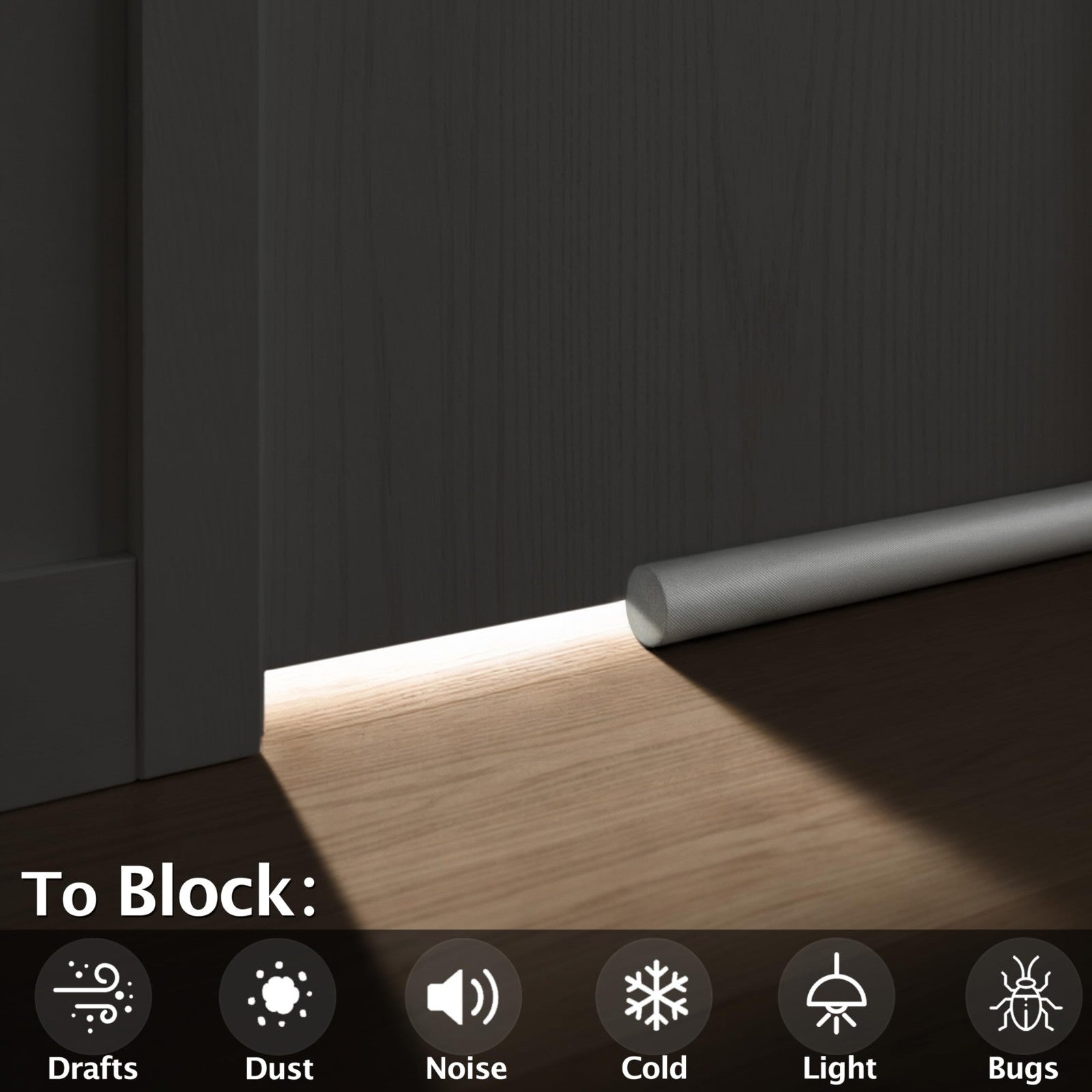 Under Door Draft Stopper   Cold Air Blocker, Adjustable 30" 36" Gap Filler Seal3