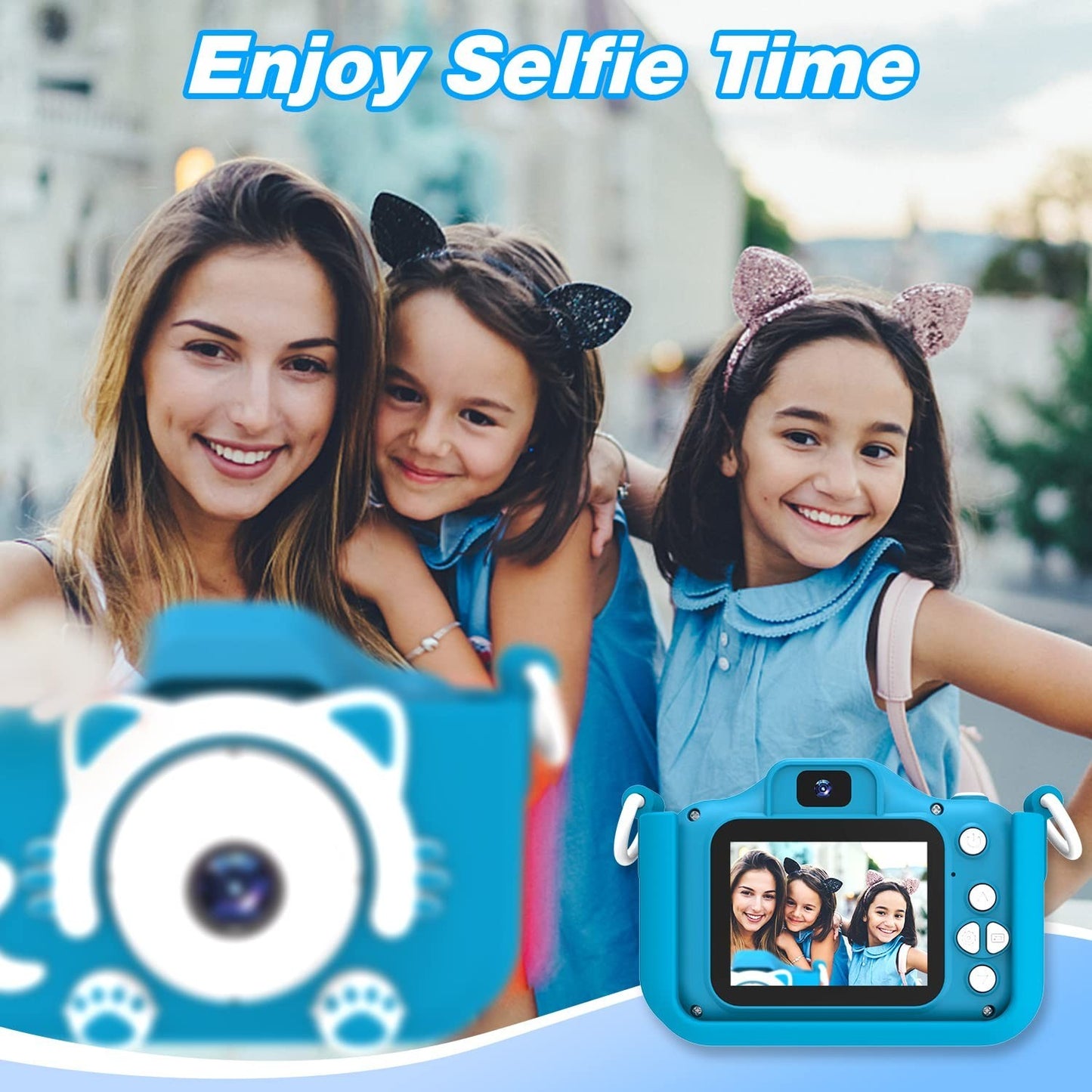 Kids Digital Camera for 3 8 Year Olds, Fun Video Camcorder with Soft Cover, Grea2