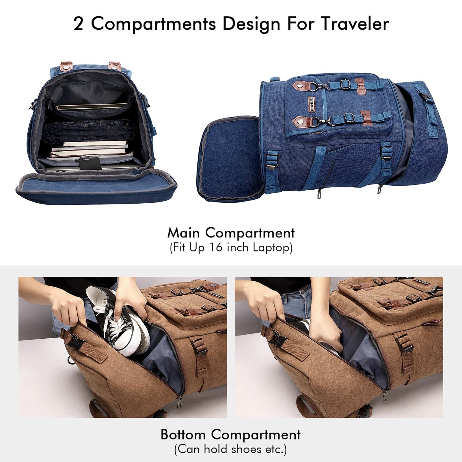 Travel Backpack for Men & Women   Airline Approved Carry On, Durable & Stylish3