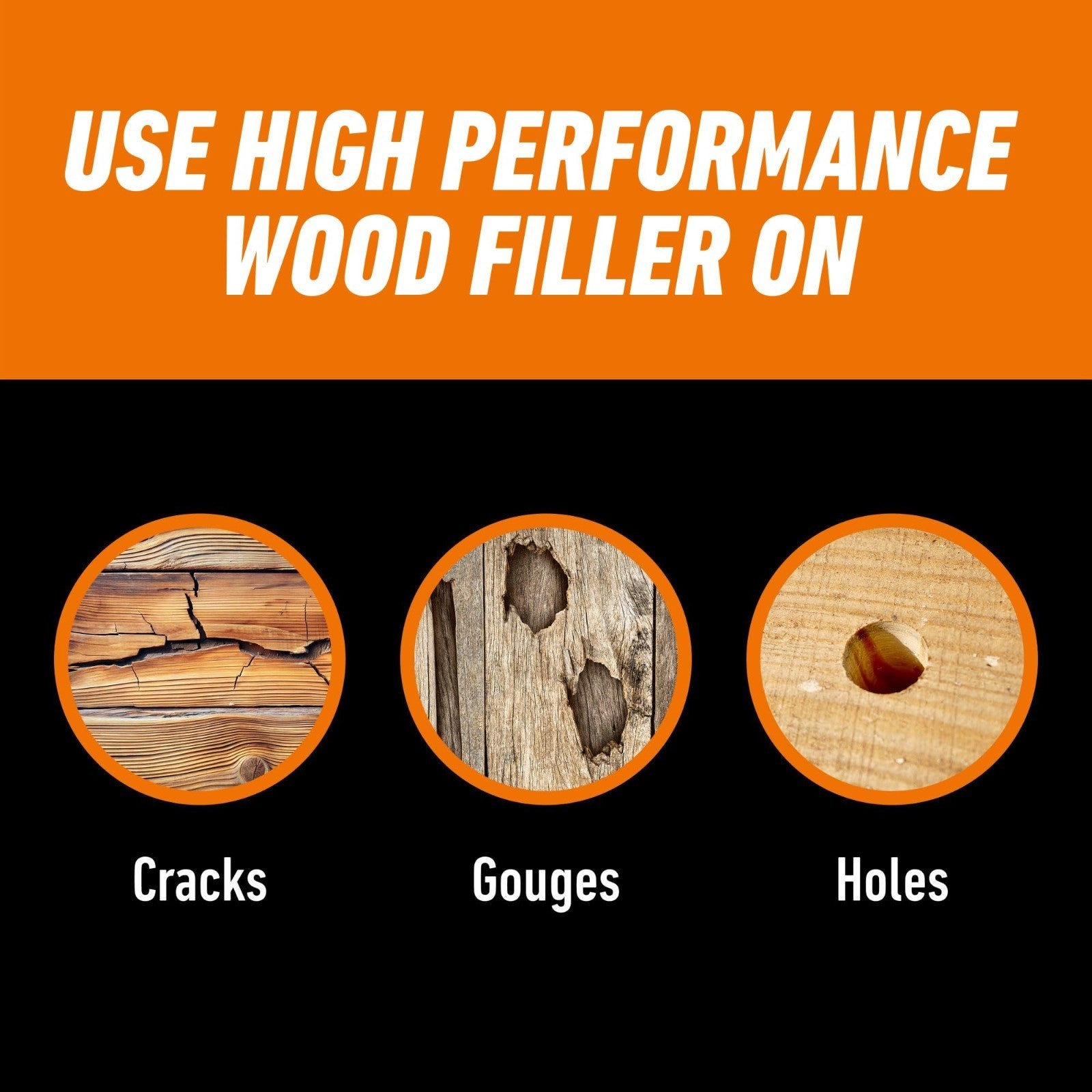 All Purpose Wood Filler Repair Kit with Putty Knife & Sanding Block   Easy Fix!3