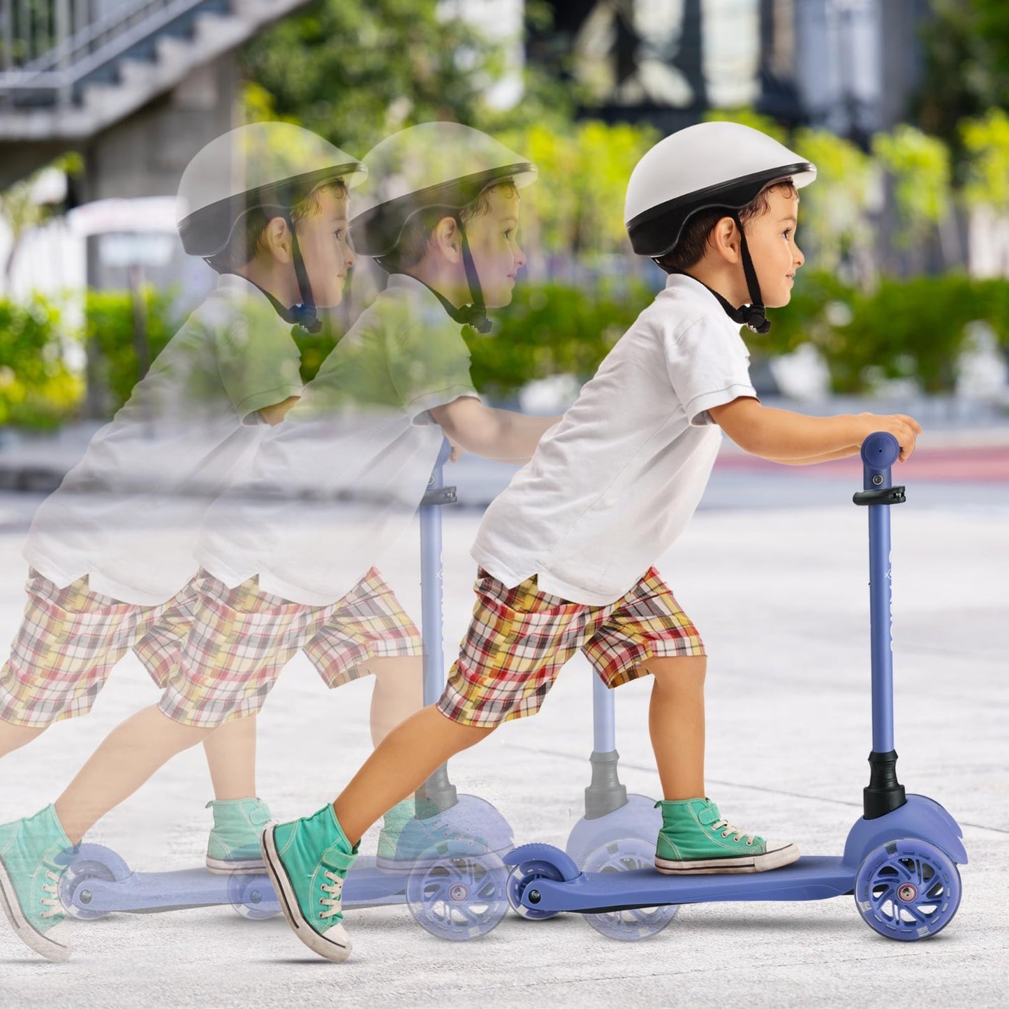 Mini 3-Wheel Kick Scooter for Kids - Lean-to-Steer, LED Wheels, Adjustable Handl8