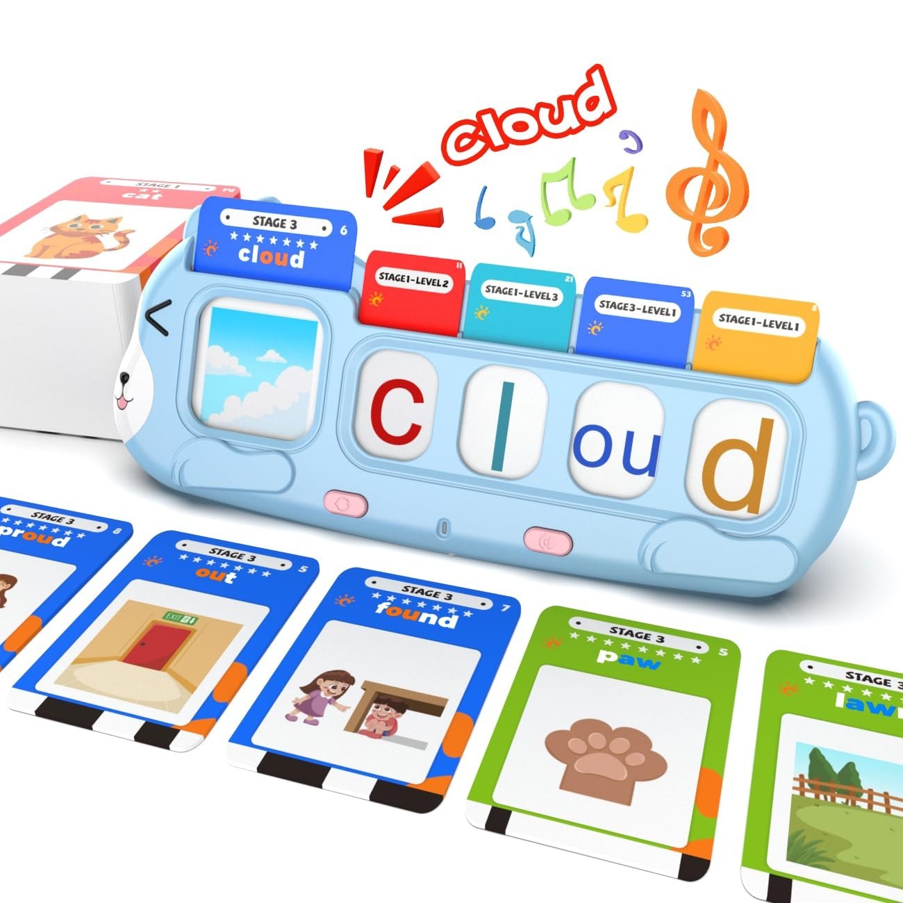 Phonics Learning Toy for Kids - Talking Flash Cards, Sound Machine, Math & Readi1