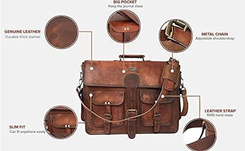 Leather Messenger Bag for Men, 18 Inch Laptop Crossbody, Handmade Leather Should6