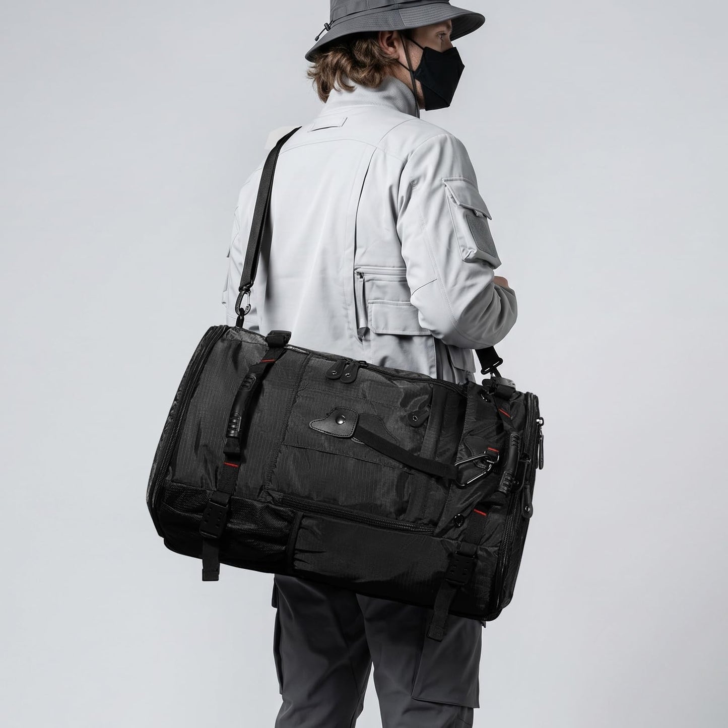 Large Capacity Travel Hiking Sports Backpack Duffle Bag 60L Convertible Laptop B2