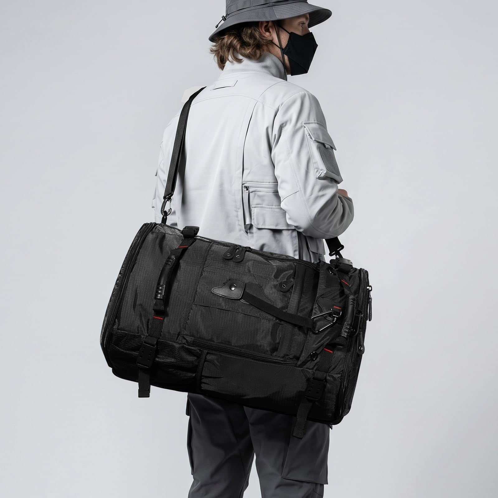 Large Capacity Travel Hiking Sports Backpack Duffle Bag 60L Convertible Laptop B2