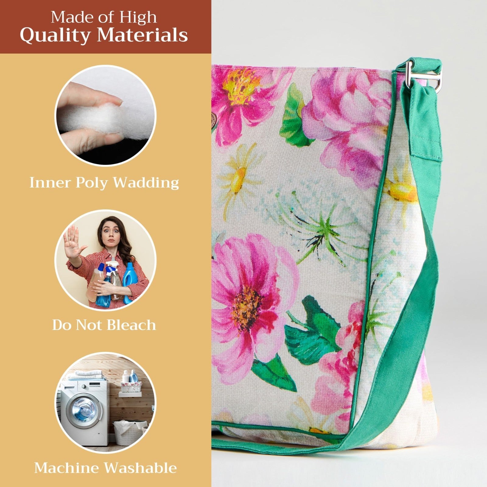 Stylish Cotton Shoulder Bag for Women   Versatile Handbag, Everyday Use, Fashion3