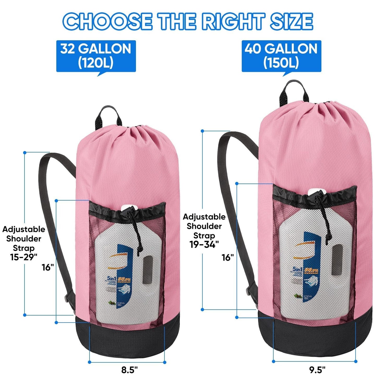 Optimized eBay Title:  "120L Large Laundry Backpack Bag - Durable 900D Oxford F2