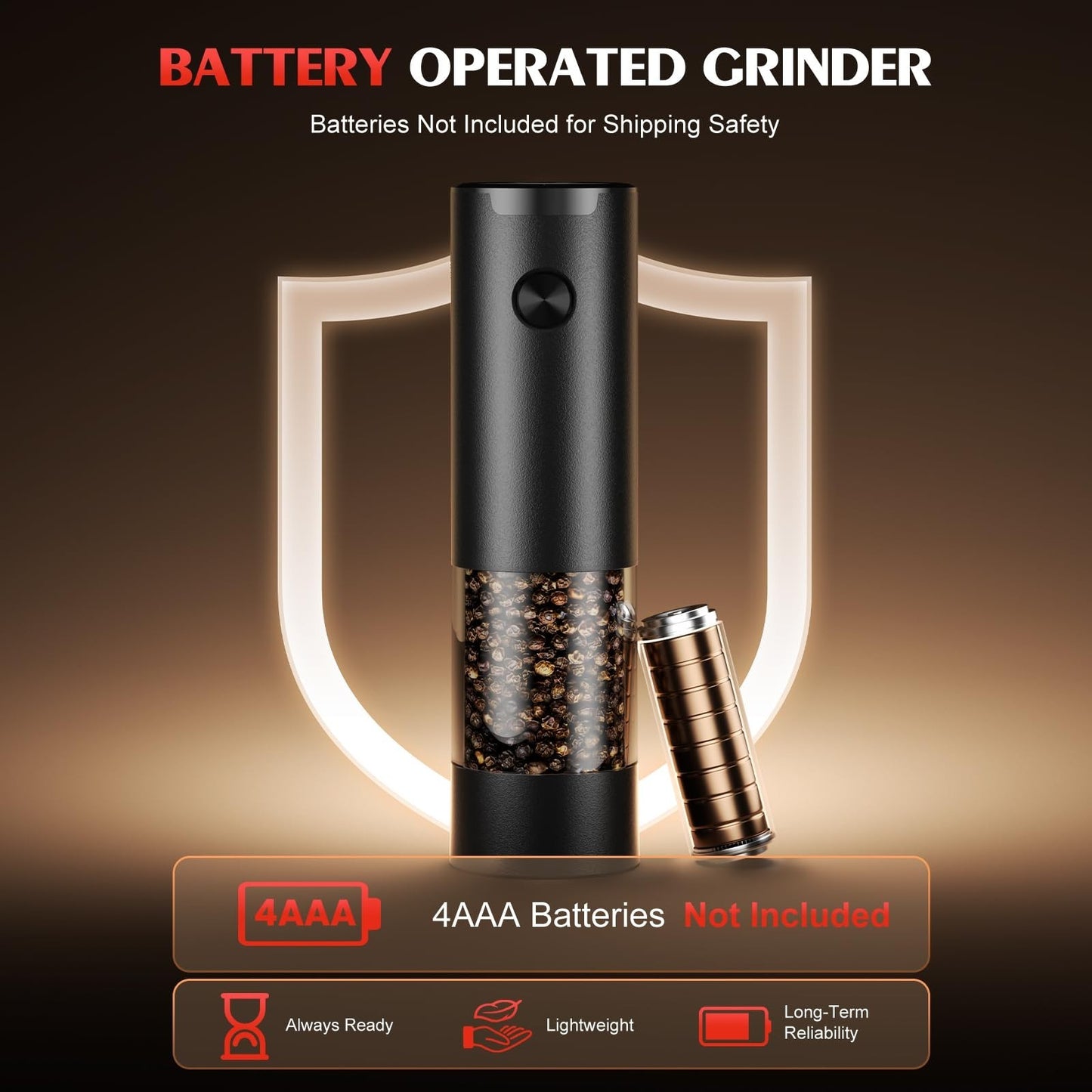 Automatic Electric Salt and Pepper Grinder Set   Adjustable Coarseness, LED, Lar3