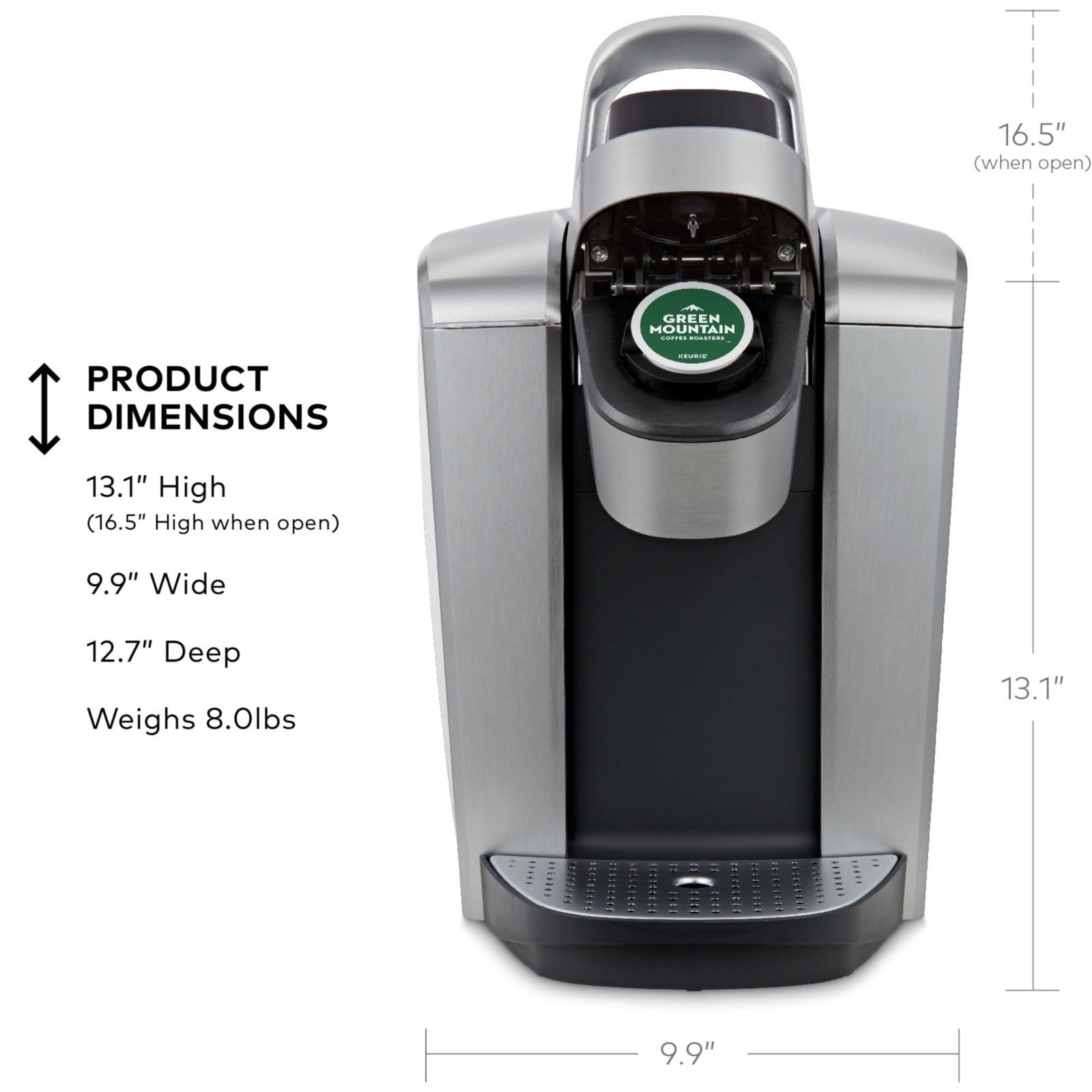 Single Serve Coffee Maker with Strength Control, Iced Coffee, 8-12oz Brew Size,2