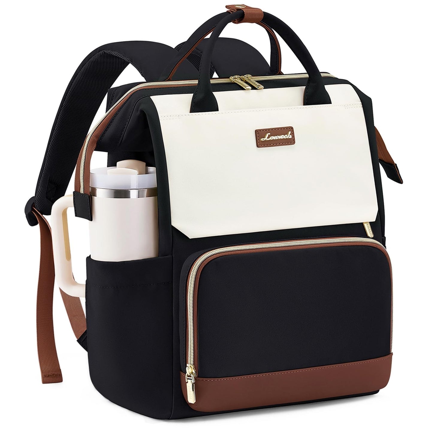 Stylish Laptop Backpack for Women   Travel, Work, Nurse, Teacher, Tumbler Holder0