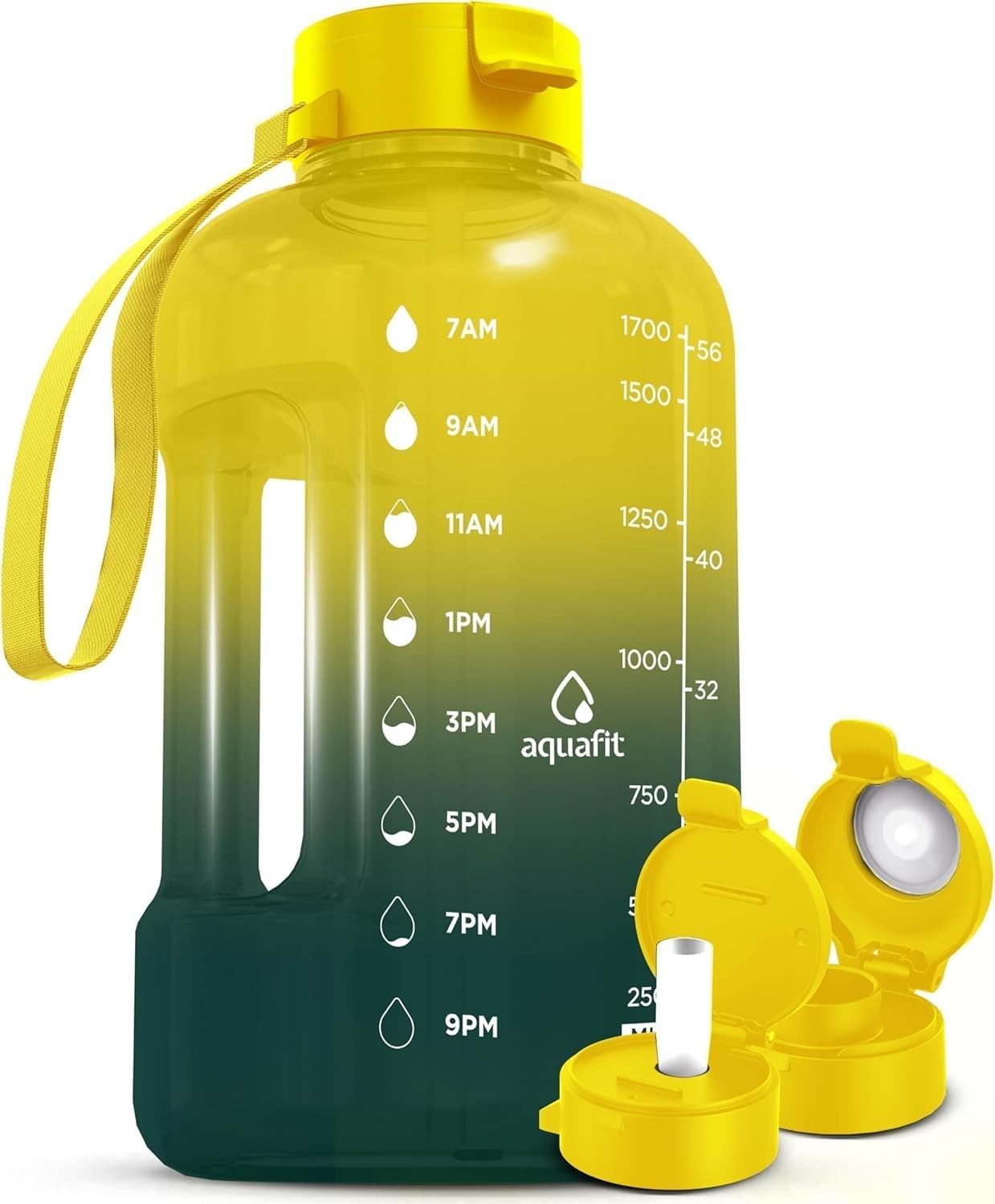 Optimized eBay Title:  "64 oz Water Bottle with Time Marker, Straw & Chug Lid -1