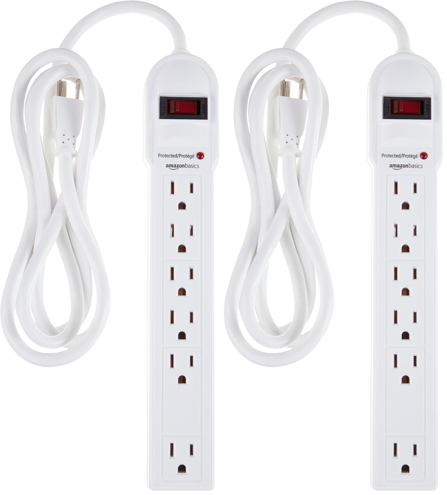6 Outlet Surge Protector Power Strip, 790 Joules, Circuit Breaker, 6ft Cord   21