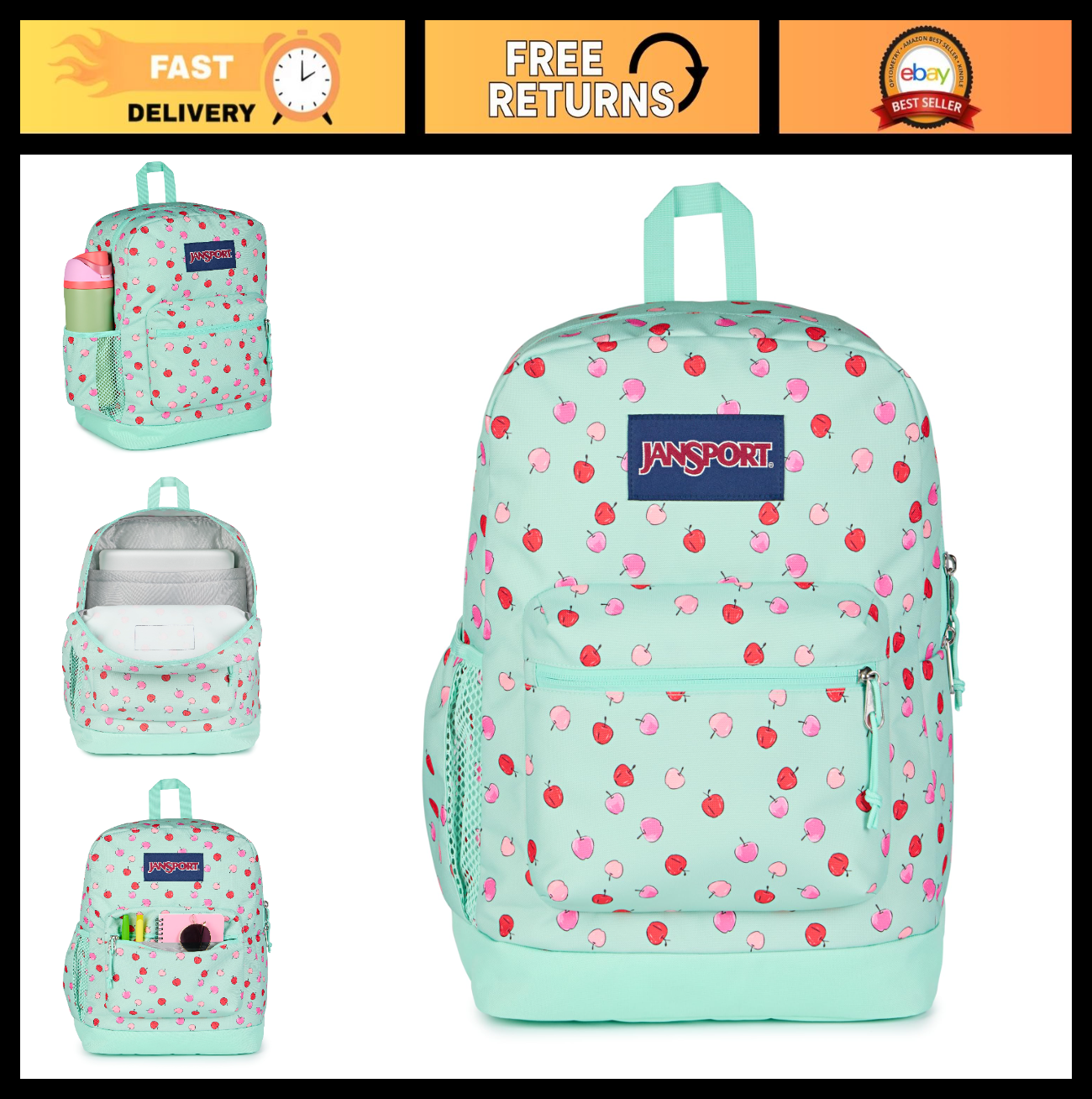26L Floral Backpack, Stylish School Bag, Lightweight Travel Rucksack, Durable De0
