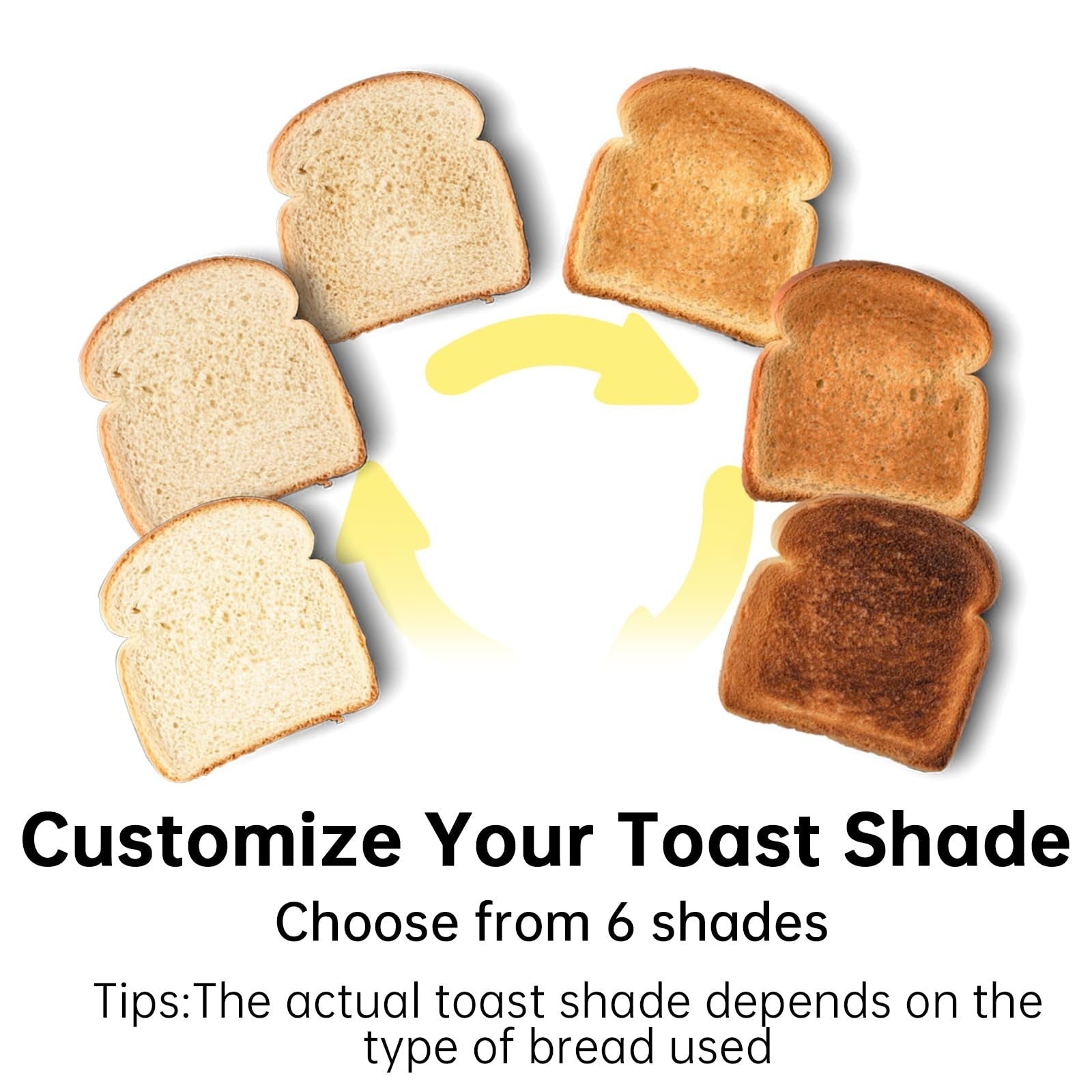 Slim 2-Slice Toaster with Long Slot for Bagels & Artisan Bread, 6 Shade Settings4