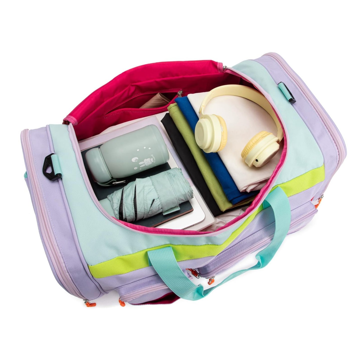 Spacious Kids Duffle Bag for Travel & Weekend Getaways, 22"x12"x12", Durable Pol3
