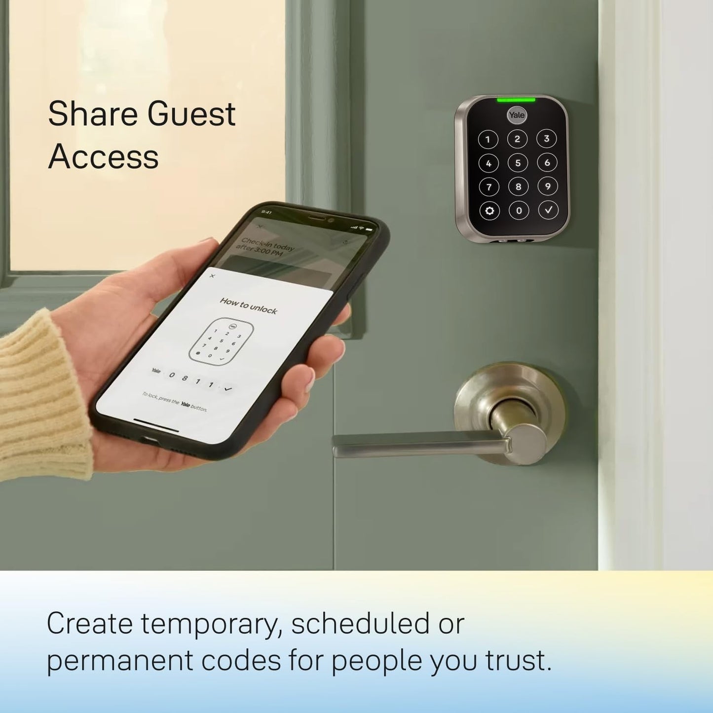 Smart Keypad Deadbolt Lock with Wi Fi, Satin Nickel Finish, Keyless Entry Securi6