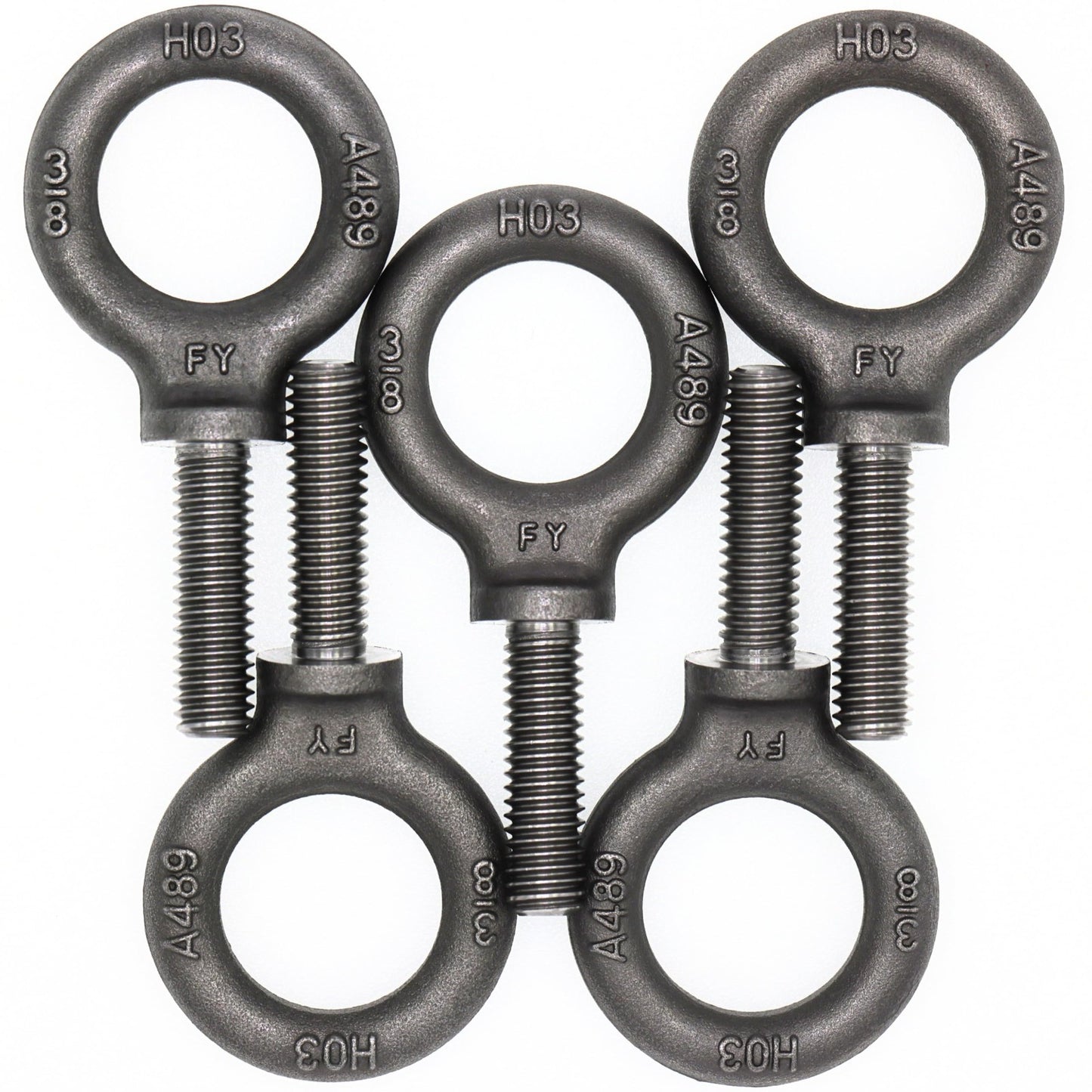 5 Pcs Heavy-Duty Lifting Shoulder Eye Bolts 3/8"-16 X 1-1/4" for Rigging & Hoist1