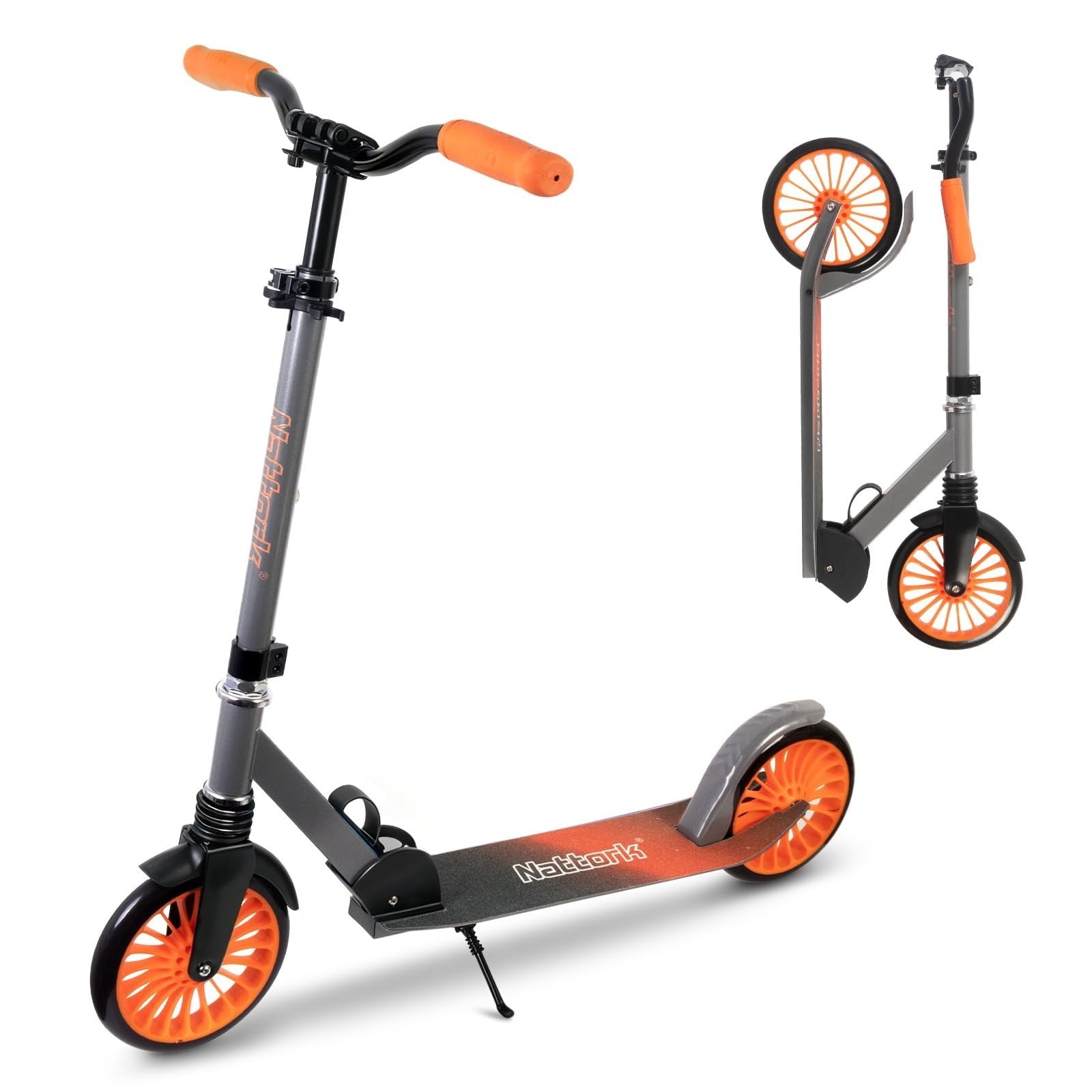 Adjustable Kick Scooter for Kids & Teens, 240 LBS Max Load, Foldable, 8" Wheels,1
