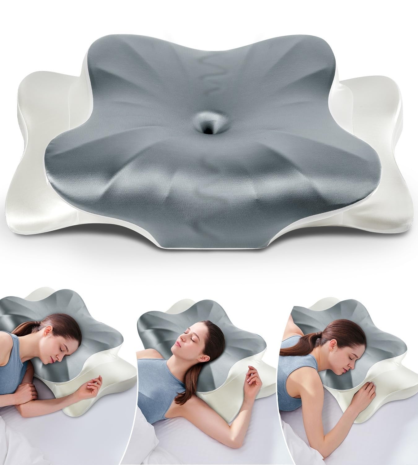 Cervical Pillow for Neck & Shoulder Pain Relief   Cooling Contour Memory Foam, D1