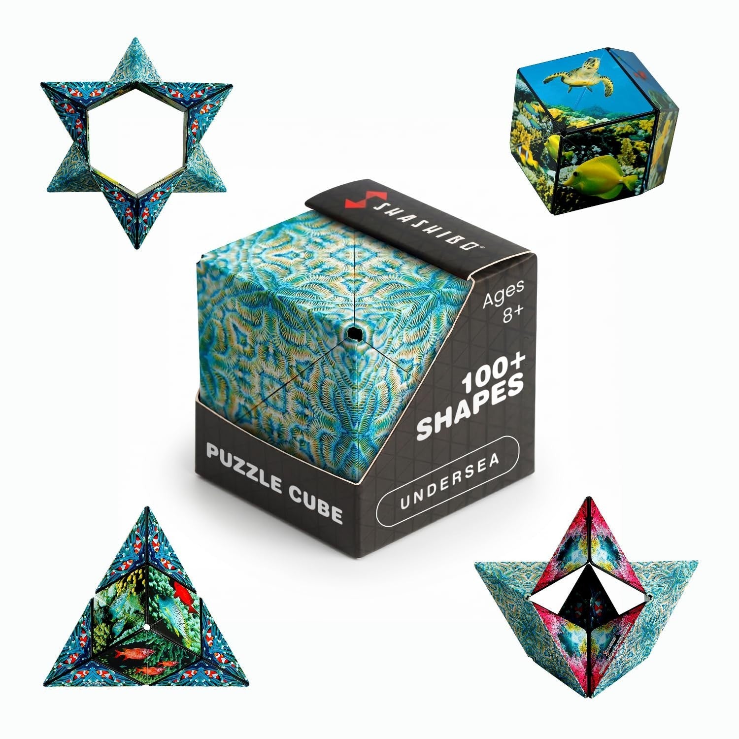 Magnetic Puzzle Cube   Sensory Fidget Toy for Stress Relief, Shape Shifting Fun,1