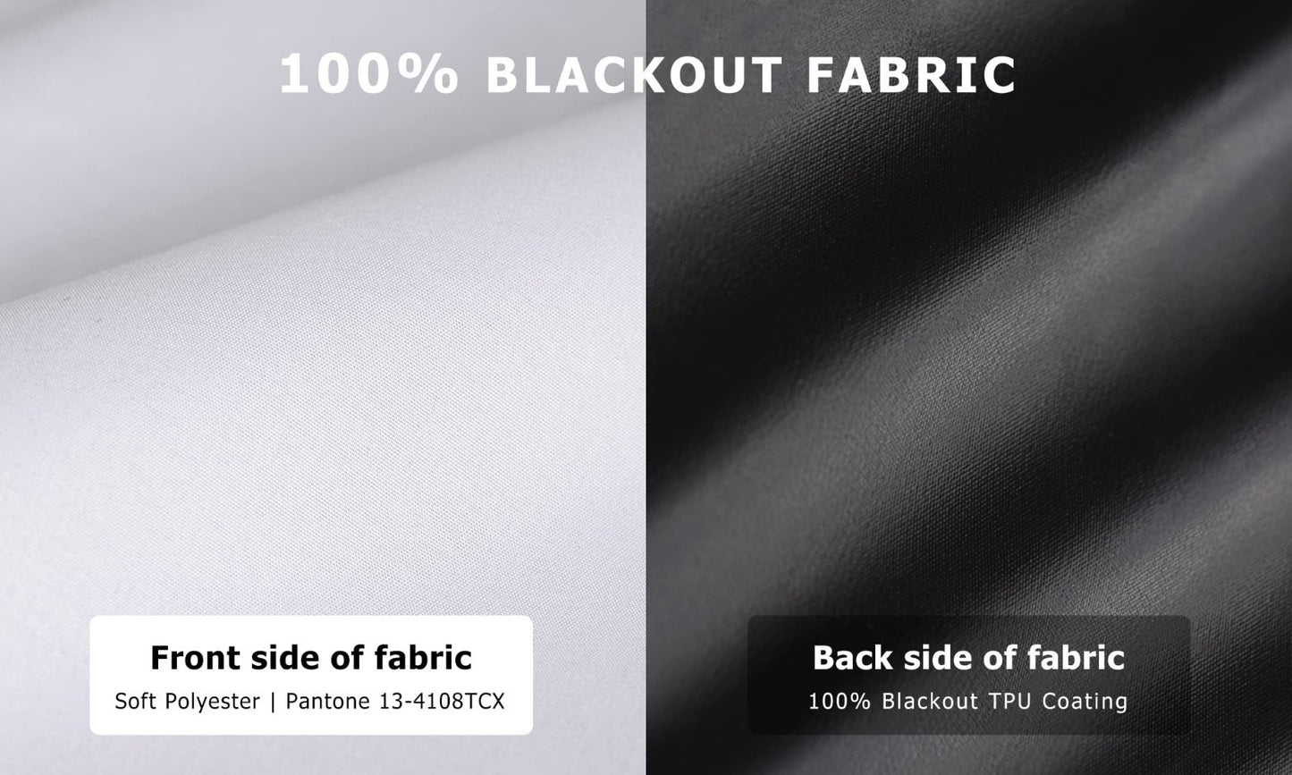 100% Blackout Roller Shades 36"x72" White | Cordless No Drill Thermal Insulation2