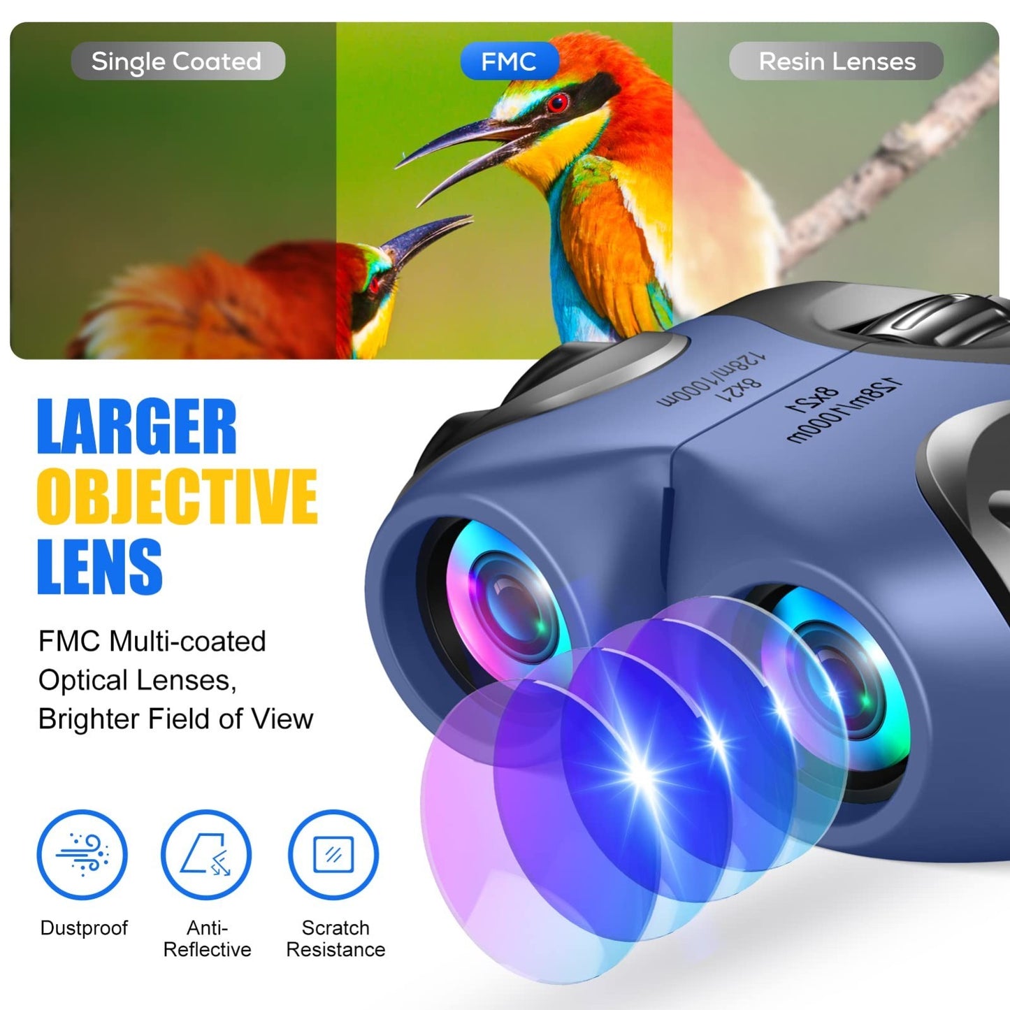 Compact High Resolution Shockproof Binoculars for Kids   Perfect for Outdoor Adv2