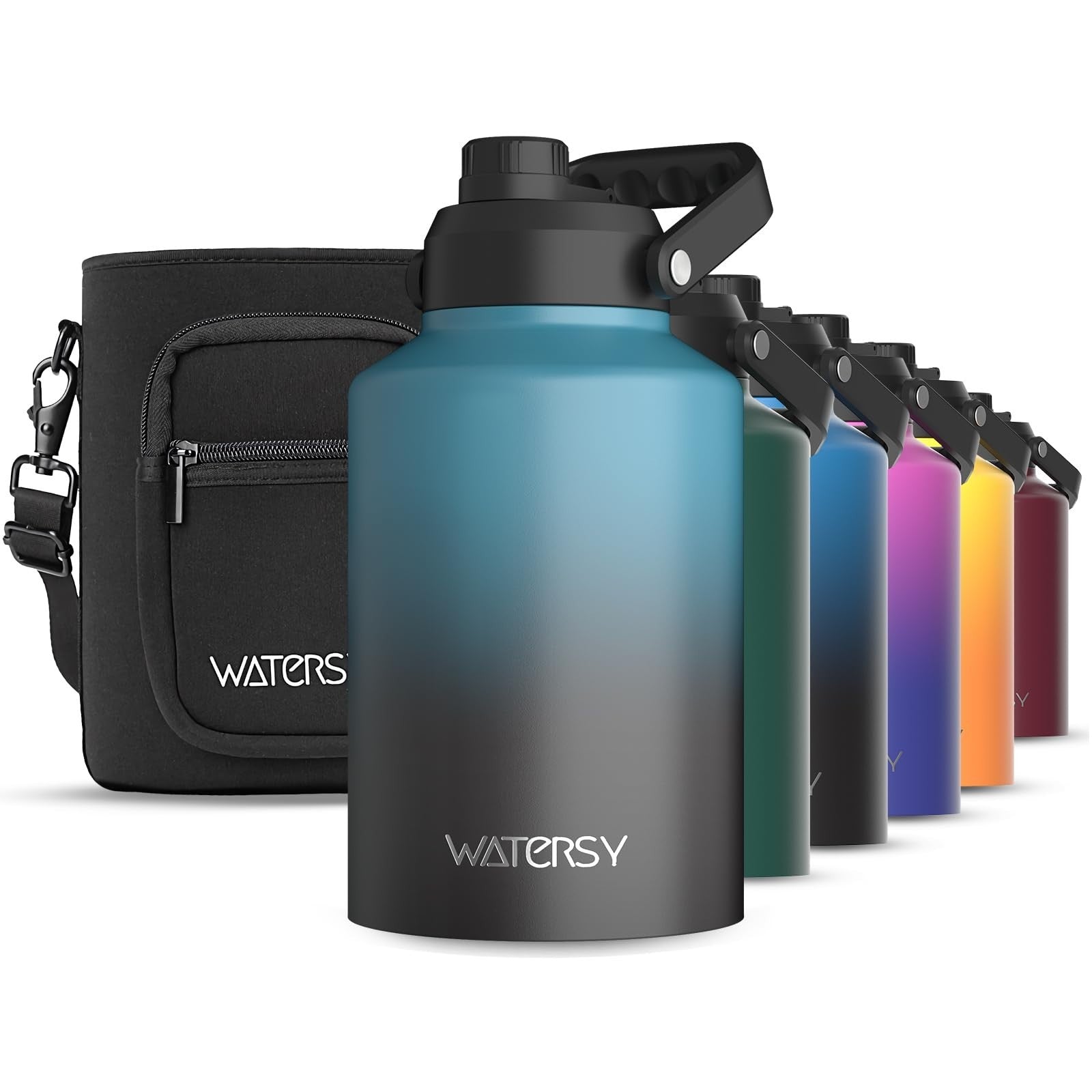 128oz Insulated Water Bottle - BPA Free, Leak Proof, Cold for 48 Hrs, Large Jug1