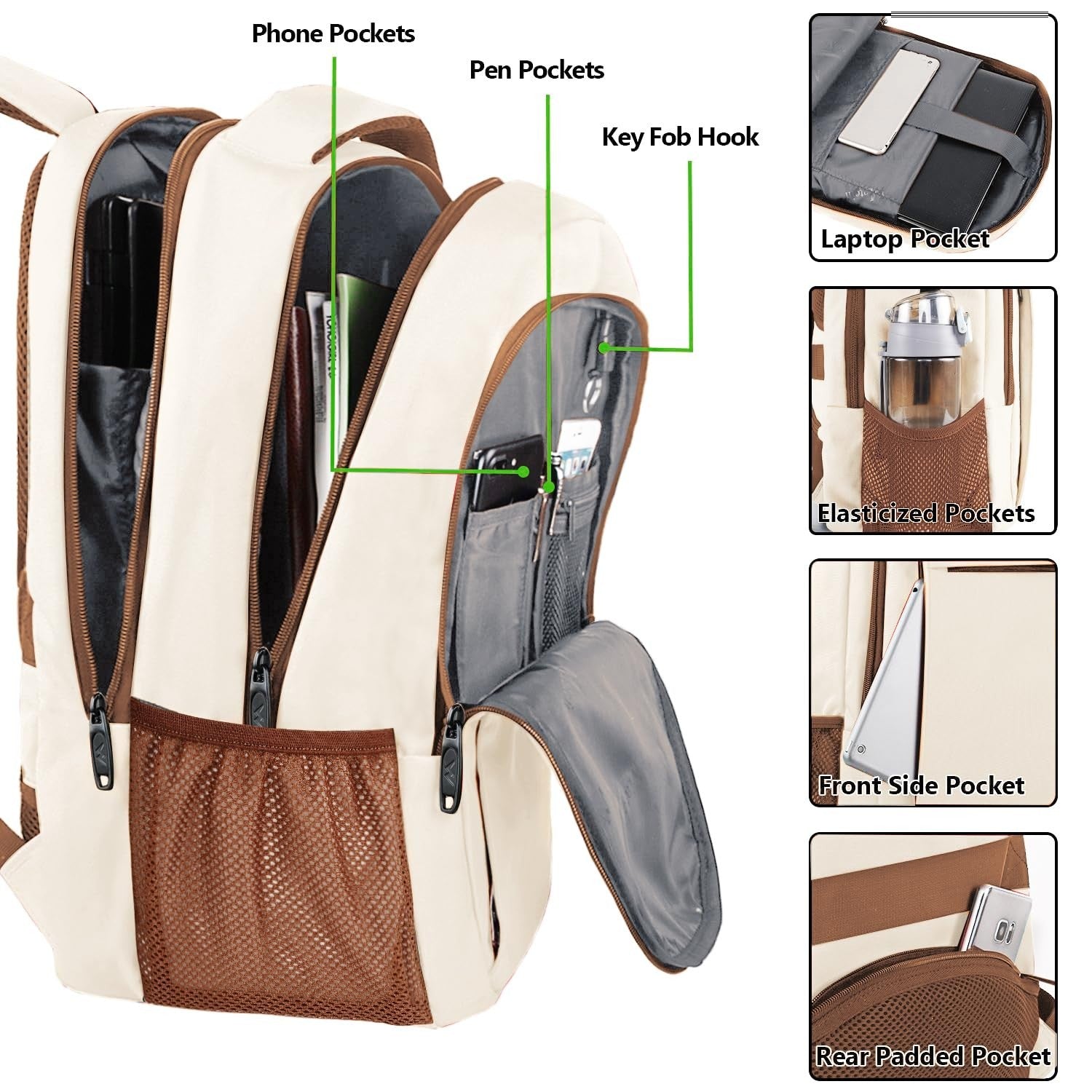 15.6" Travel Laptop Backpack, Cute Anti Theft Slim Design, Sturdy & Stylish Bag3