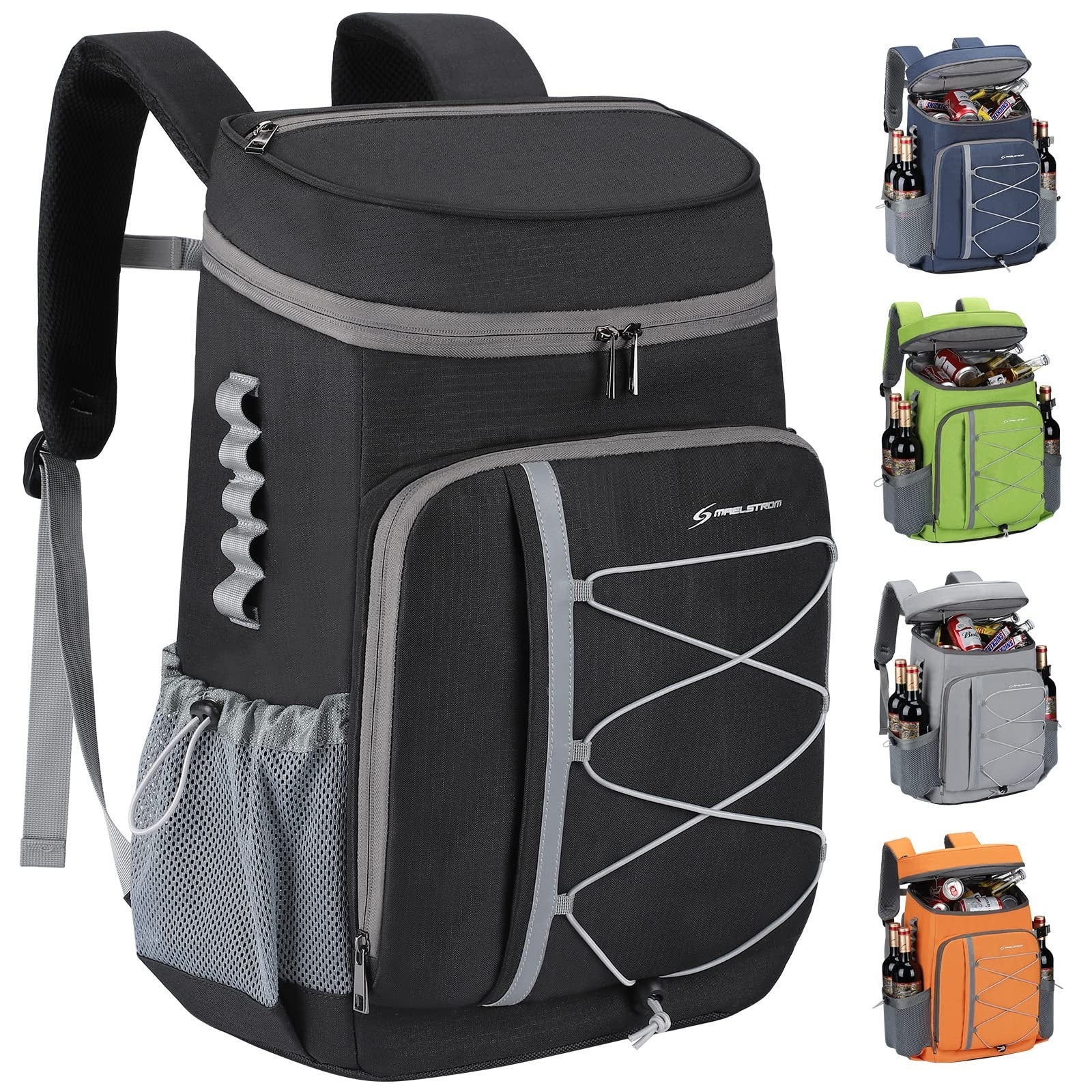 Insulated Soft Cooler Backpack - 35/50 Can Capacity for Camping, Hiking, Beach &1