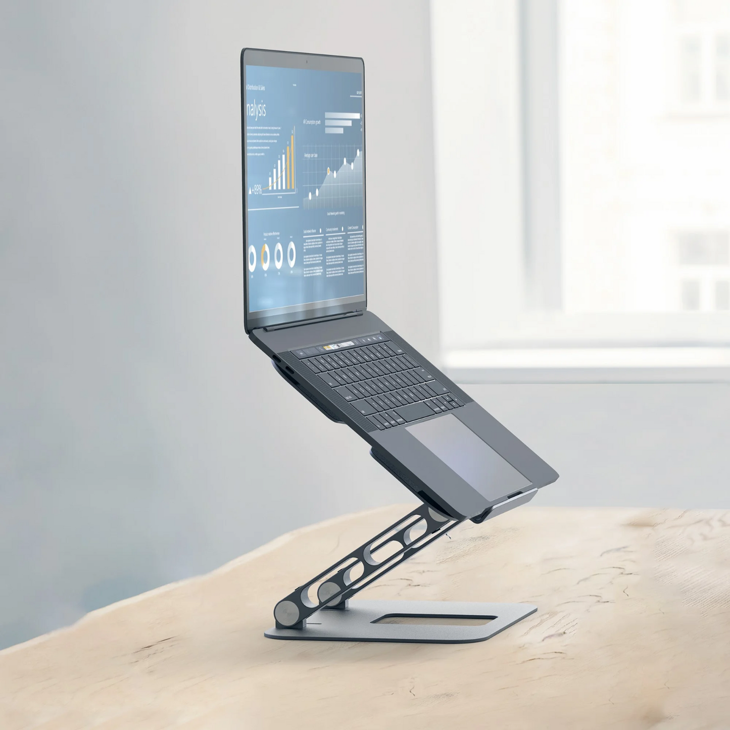 Surf Onn Multi Angle Laptop Stand 13"-16" w/ Height & Angle Adjustment Black0