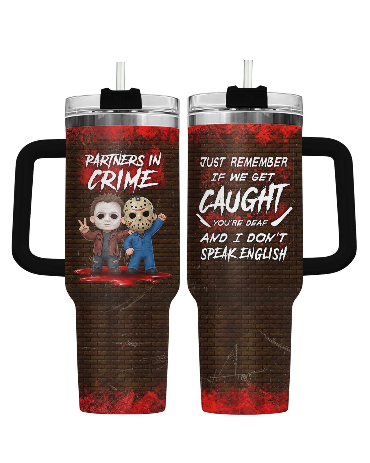 34oz Insulated Tumbler   Funny Dark Humor Mug, Gothic Travel Cup, Spooky Gift1
